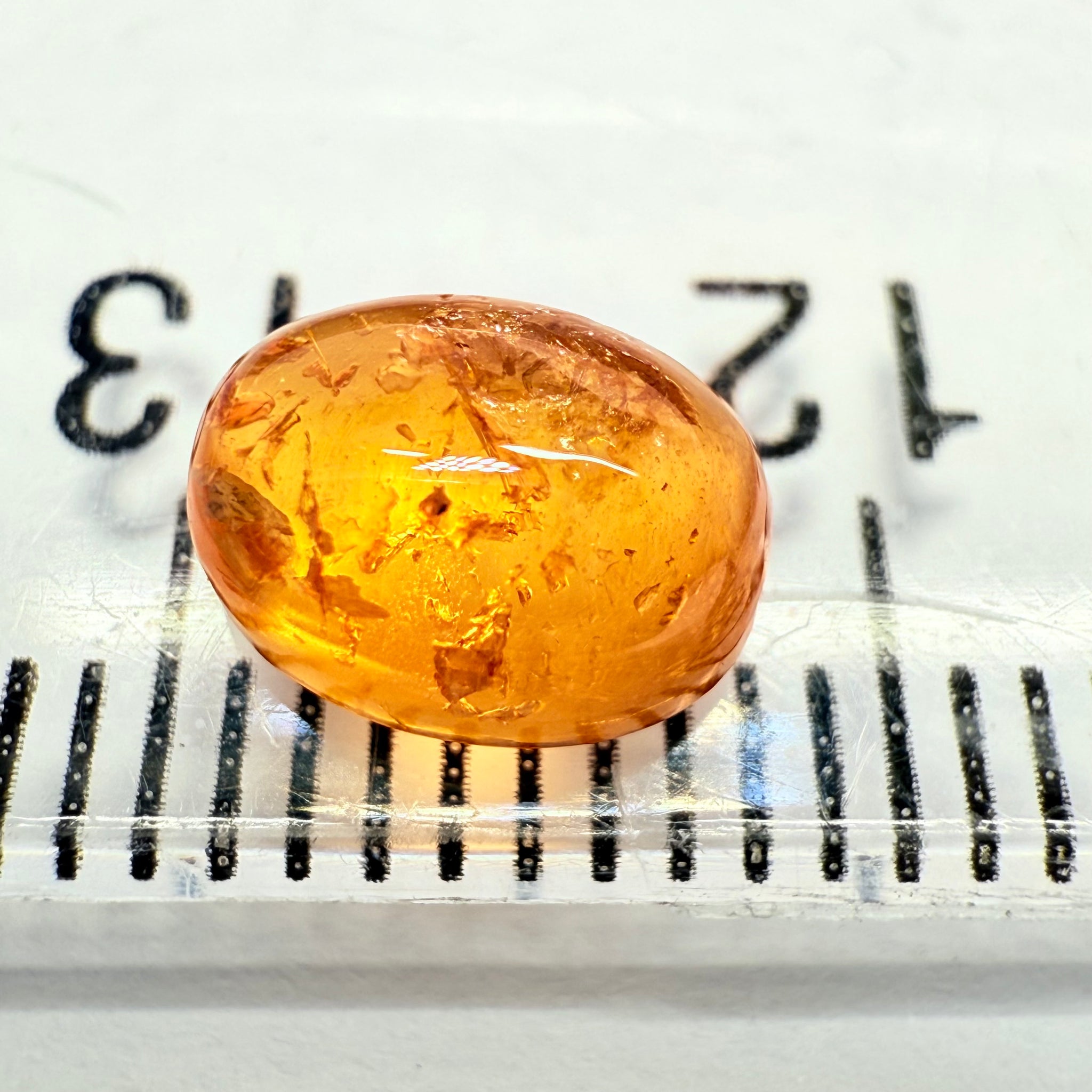 Mandarin Spessartite Cabochon, 2.00ct, Loliondo, Tanzania, Untreated Unheated