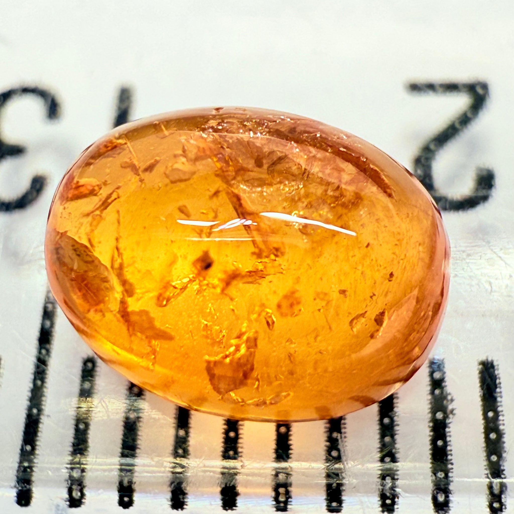 Mandarin Spessartite Cabochon, 2.00ct, Loliondo, Tanzania, Untreated Unheated