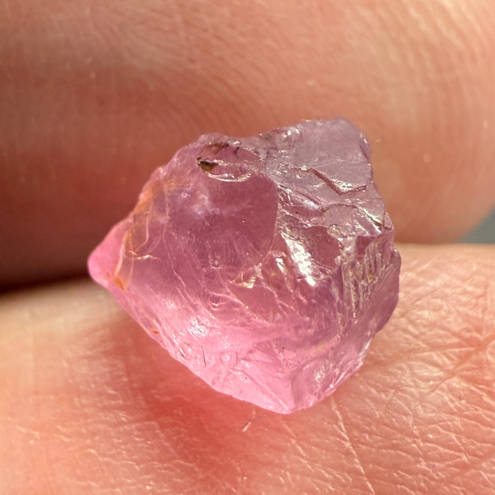 Pink Spinel, Sleepy Baby Pink Colour, 2.83ct, Tanzania, Untreated Unheated. No cracks, just silk giving a milky effect
