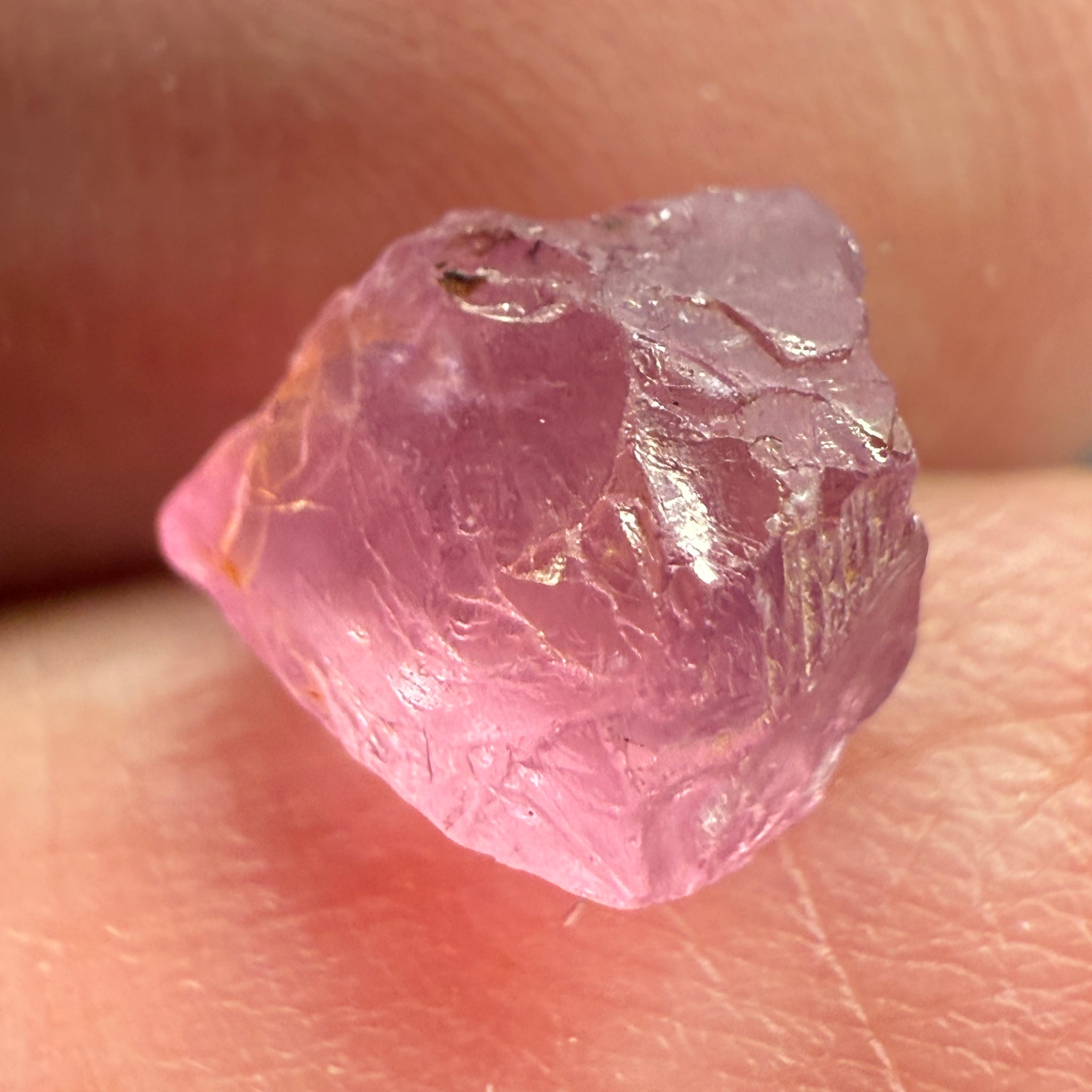 Pink Spinel, Sleepy Baby Pink Colour, 2.83ct, Tanzania, Untreated Unheated. No cracks, just silk giving a milky effect