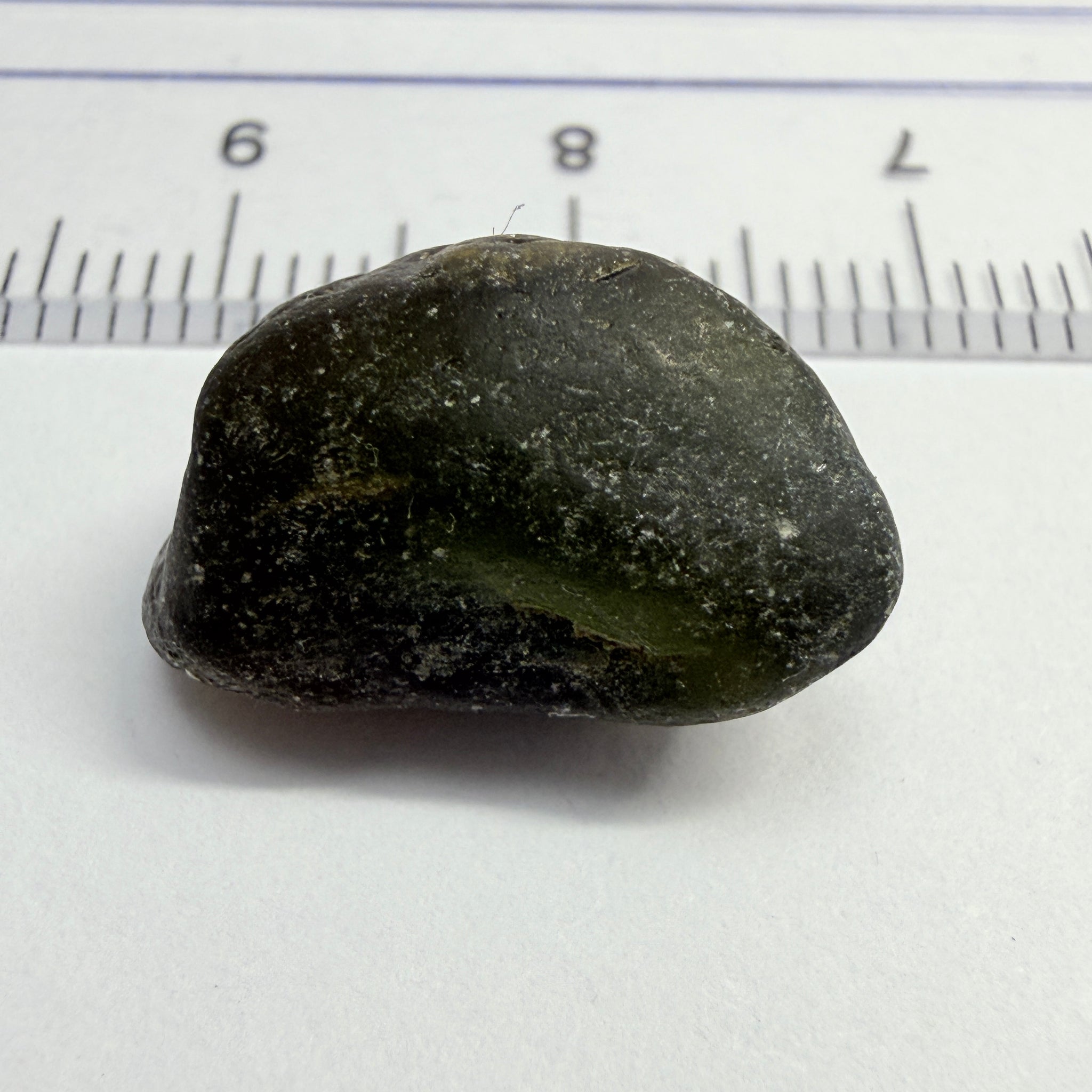 Dark Tourmaline, Tanzania, 11.96ct, Untreated Unheated, very dark, see all pics, spots on the outside skin, will come off on preforming, rest vvs-if