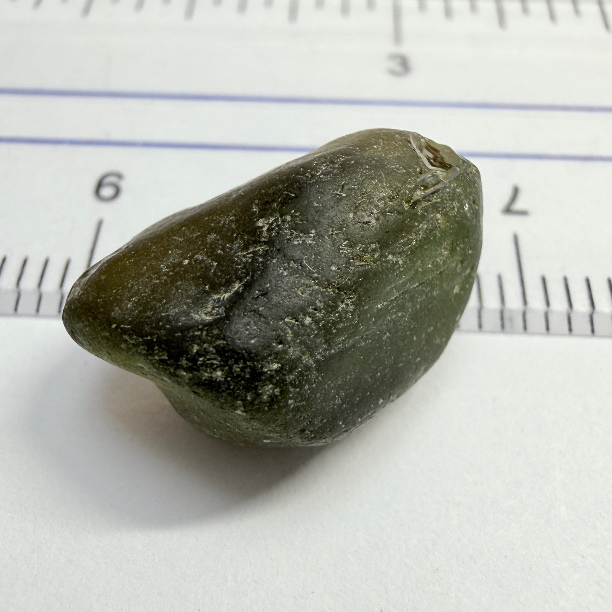 Dark Tourmaline, Tanzania, 11.96ct, Untreated Unheated, very dark, see all pics, spots on the outside skin, will come off on preforming, rest vvs-if