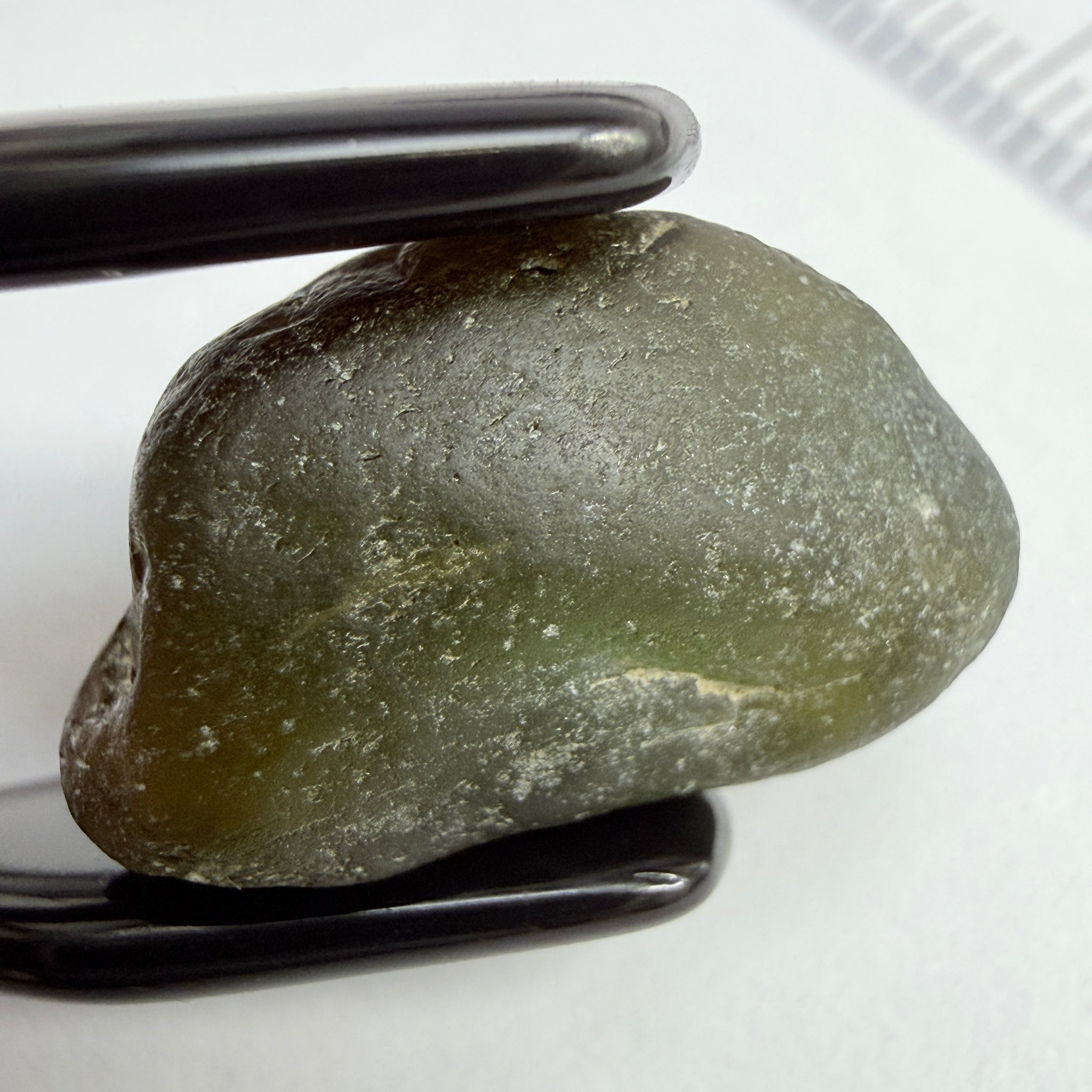 Dark Tourmaline, Tanzania, 11.96ct, Untreated Unheated, very dark, see all pics, spots on the outside skin, will come off on preforming, rest vvs-if