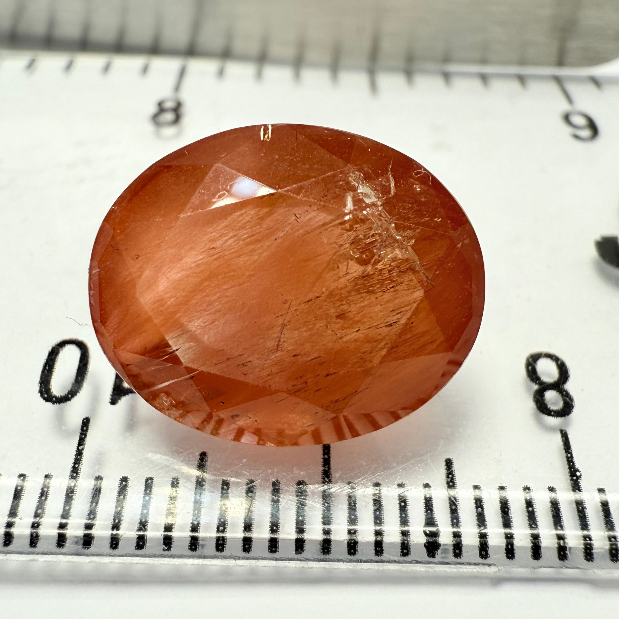 Red Scapolite, 8.47ct, Tanzania, Untreated Unheated, very rare, red under uv