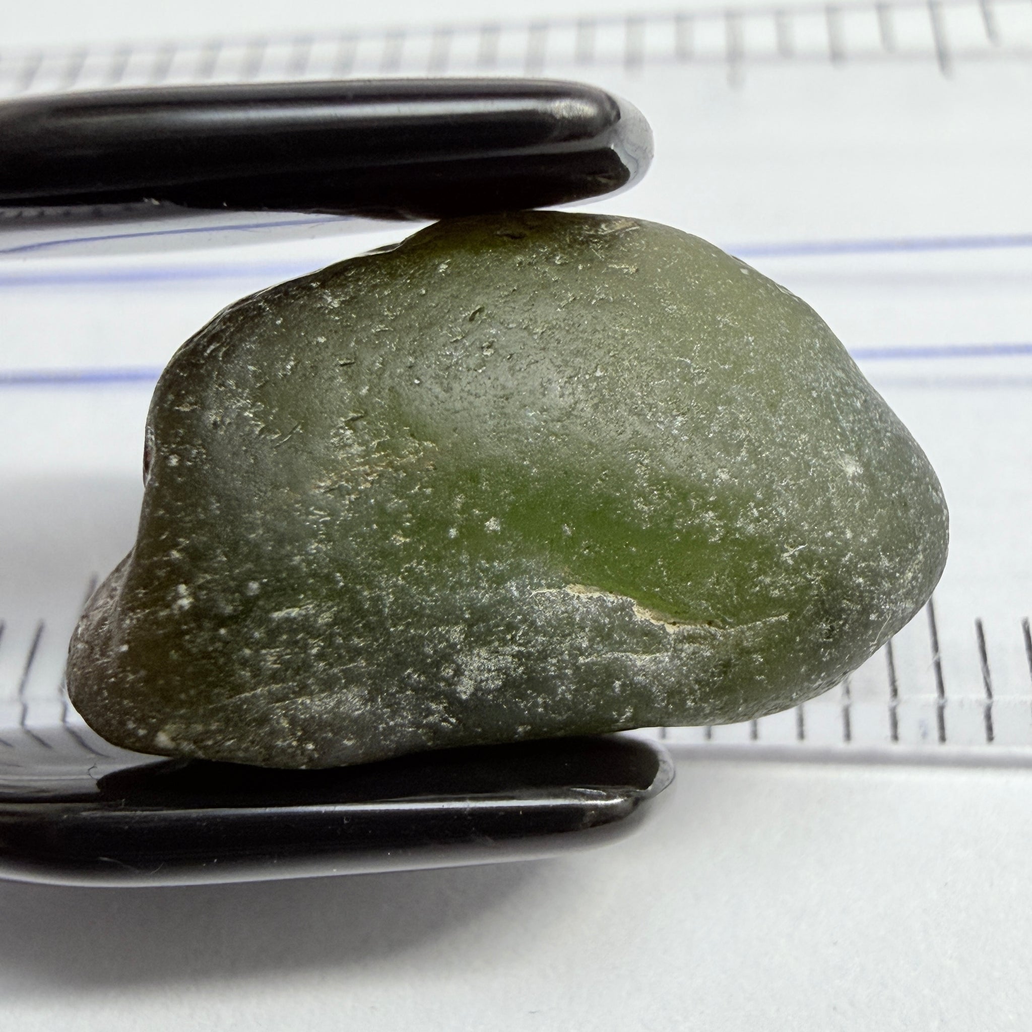 Dark Tourmaline, Tanzania, 11.96ct, Untreated Unheated, very dark, see all pics, spots on the outside skin, will come off on preforming, rest vvs-if