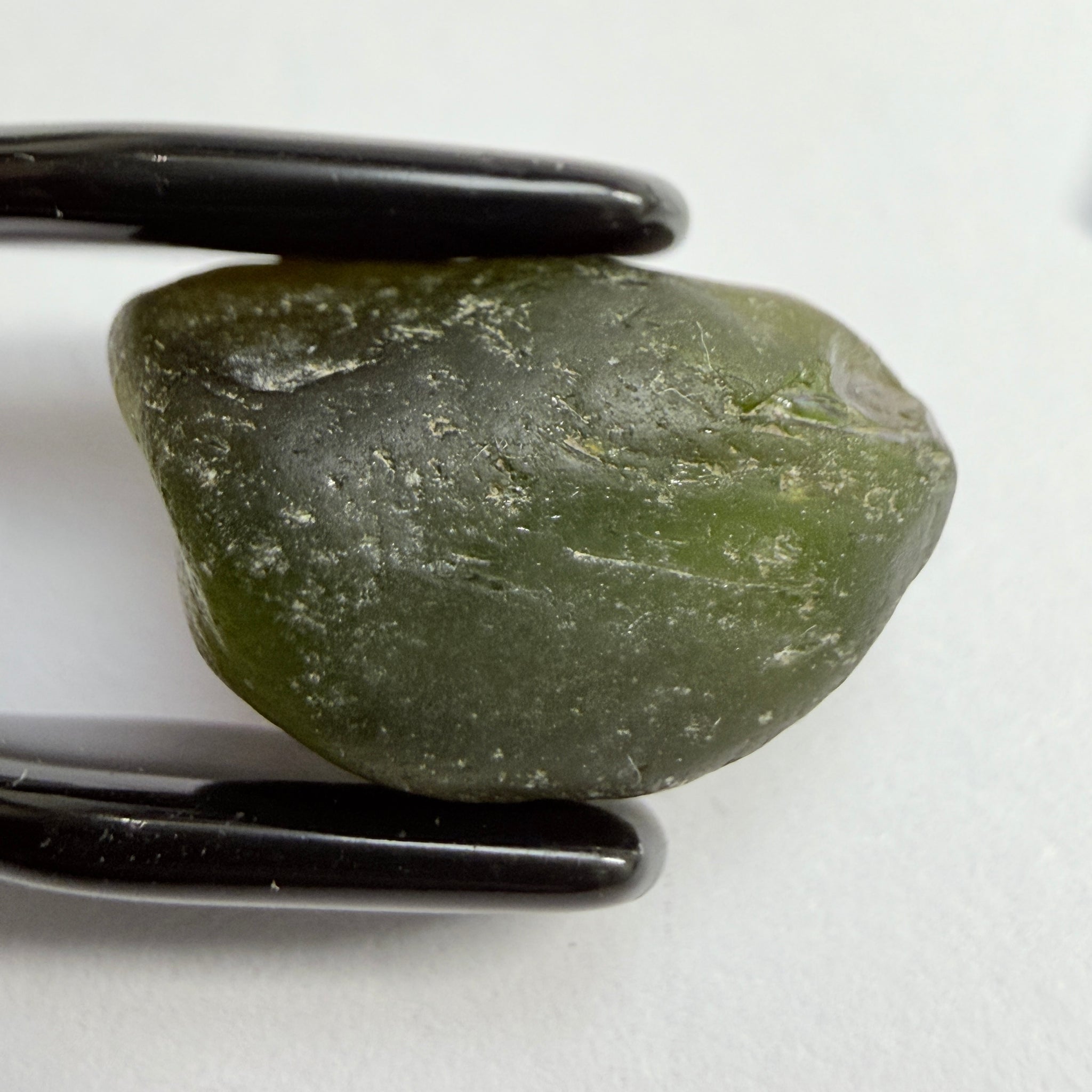 Dark Tourmaline, Tanzania, 11.96ct, Untreated Unheated, very dark, see all pics, spots on the outside skin, will come off on preforming, rest vvs-if