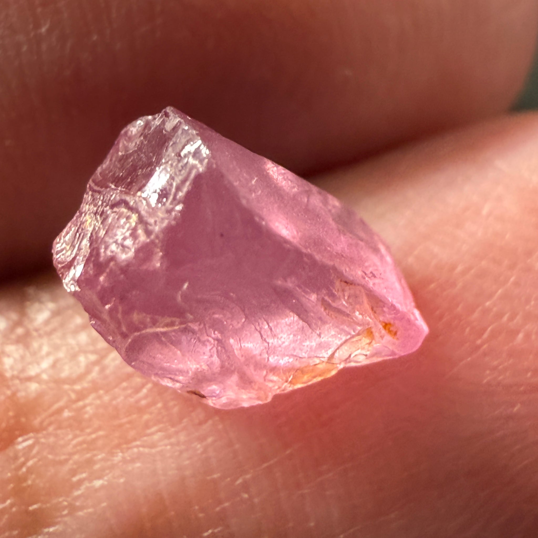 Pink Spinel, Sleepy Baby Pink Colour, 2.83ct, Tanzania, Untreated Unheated. No cracks, just silk giving a milky effect