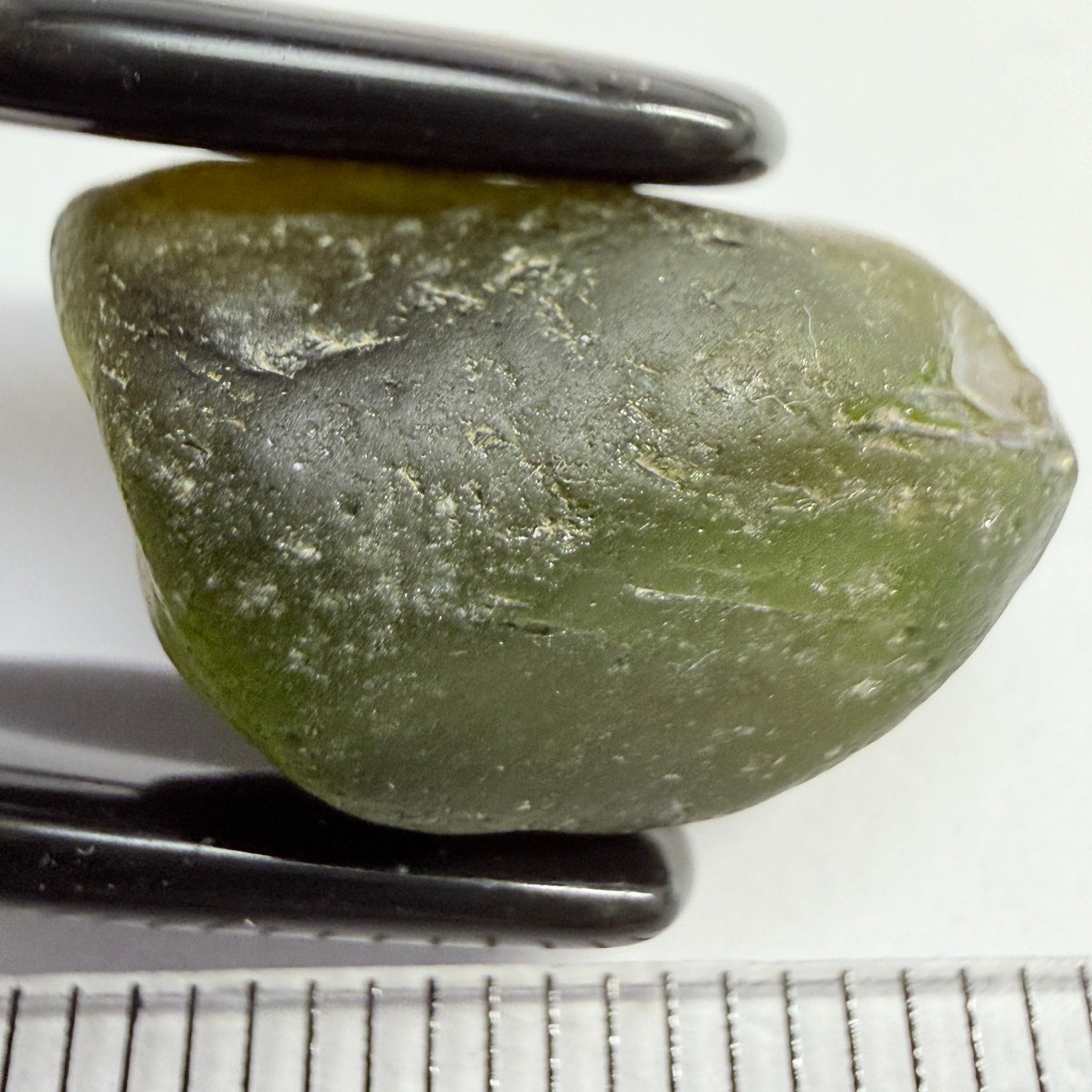 Dark Tourmaline, Tanzania, 11.96ct, Untreated Unheated, very dark, see all pics, spots on the outside skin, will come off on preforming, rest vvs-if