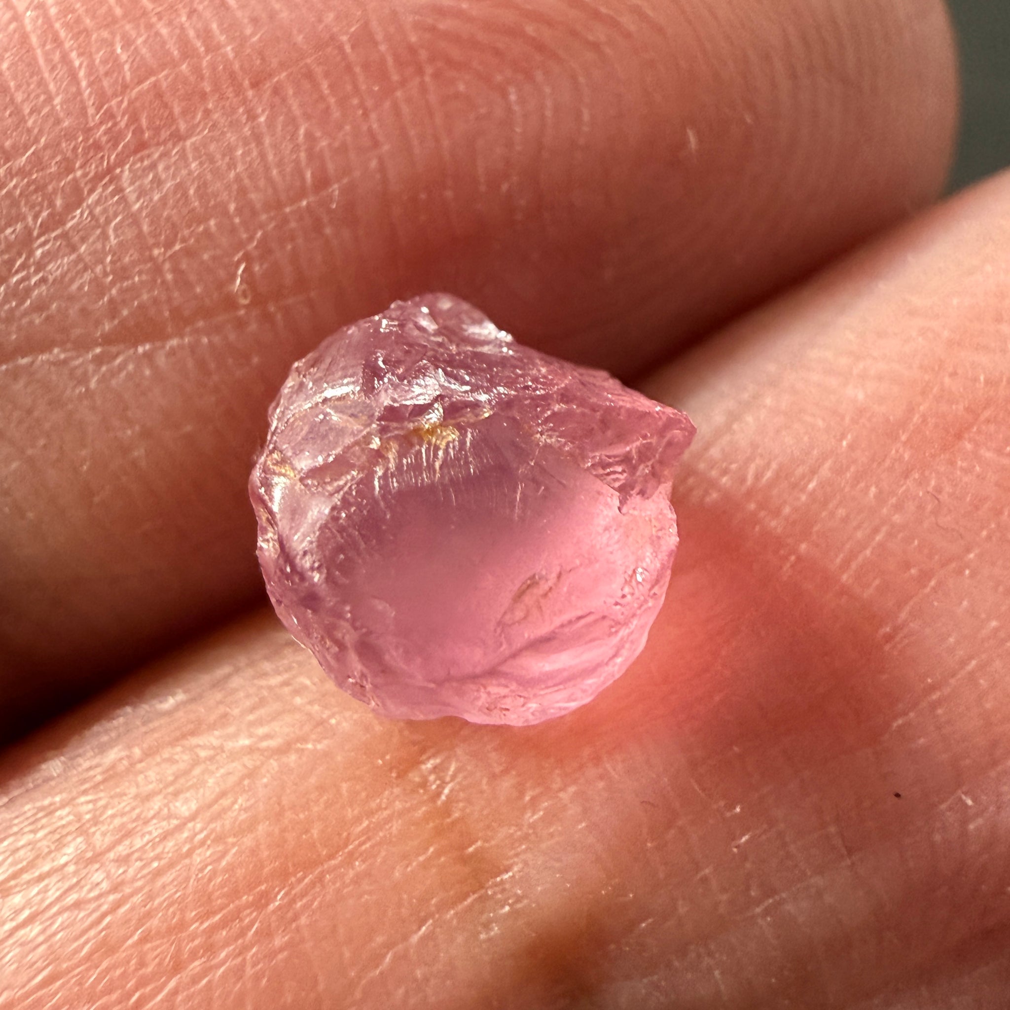 Pink Spinel, Sleepy Baby Pink Colour, 2.23ct, Tanzania, Untreated Unheated. No cracks, just silk giving a milky effect