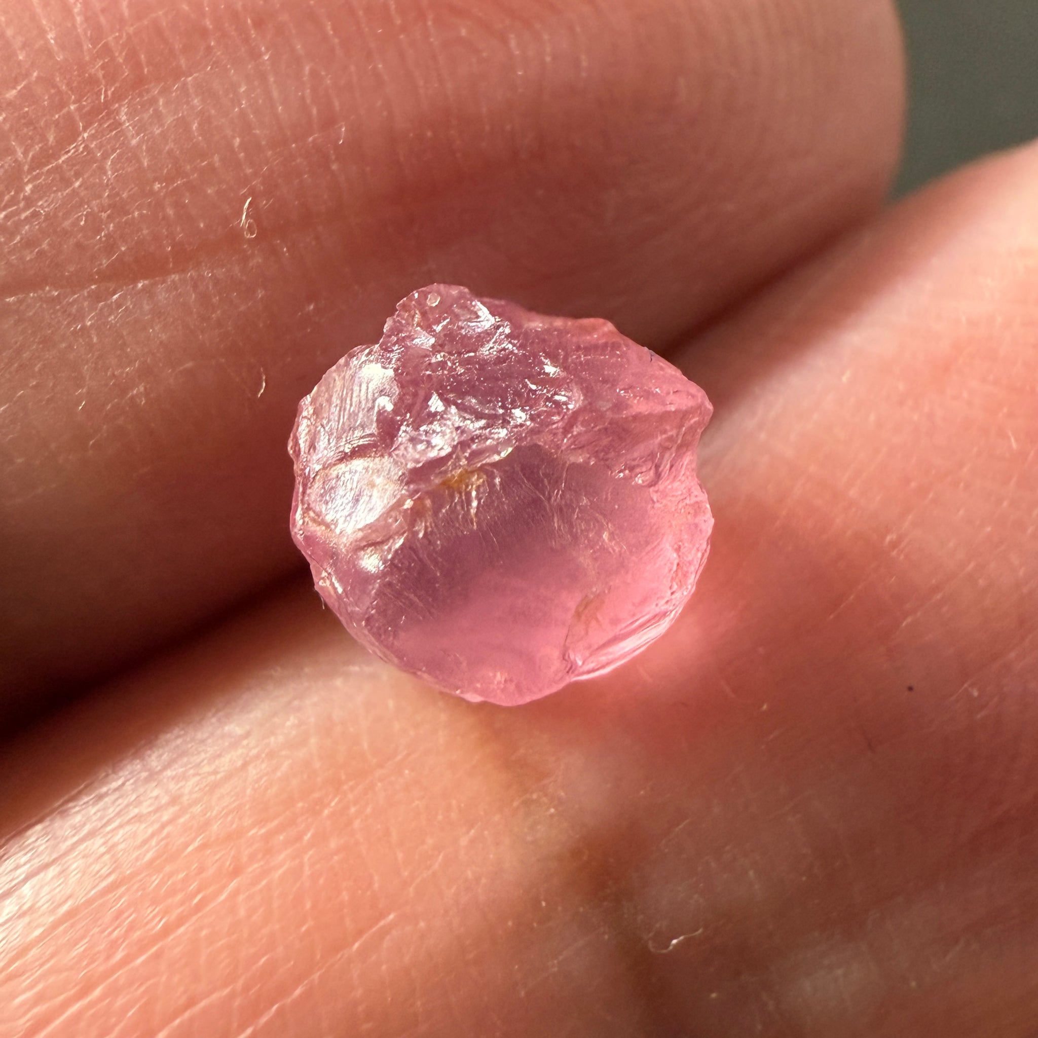 Pink Spinel, Sleepy Baby Pink Colour, 2.23ct, Tanzania, Untreated Unheated. No cracks, just silk giving a milky effect