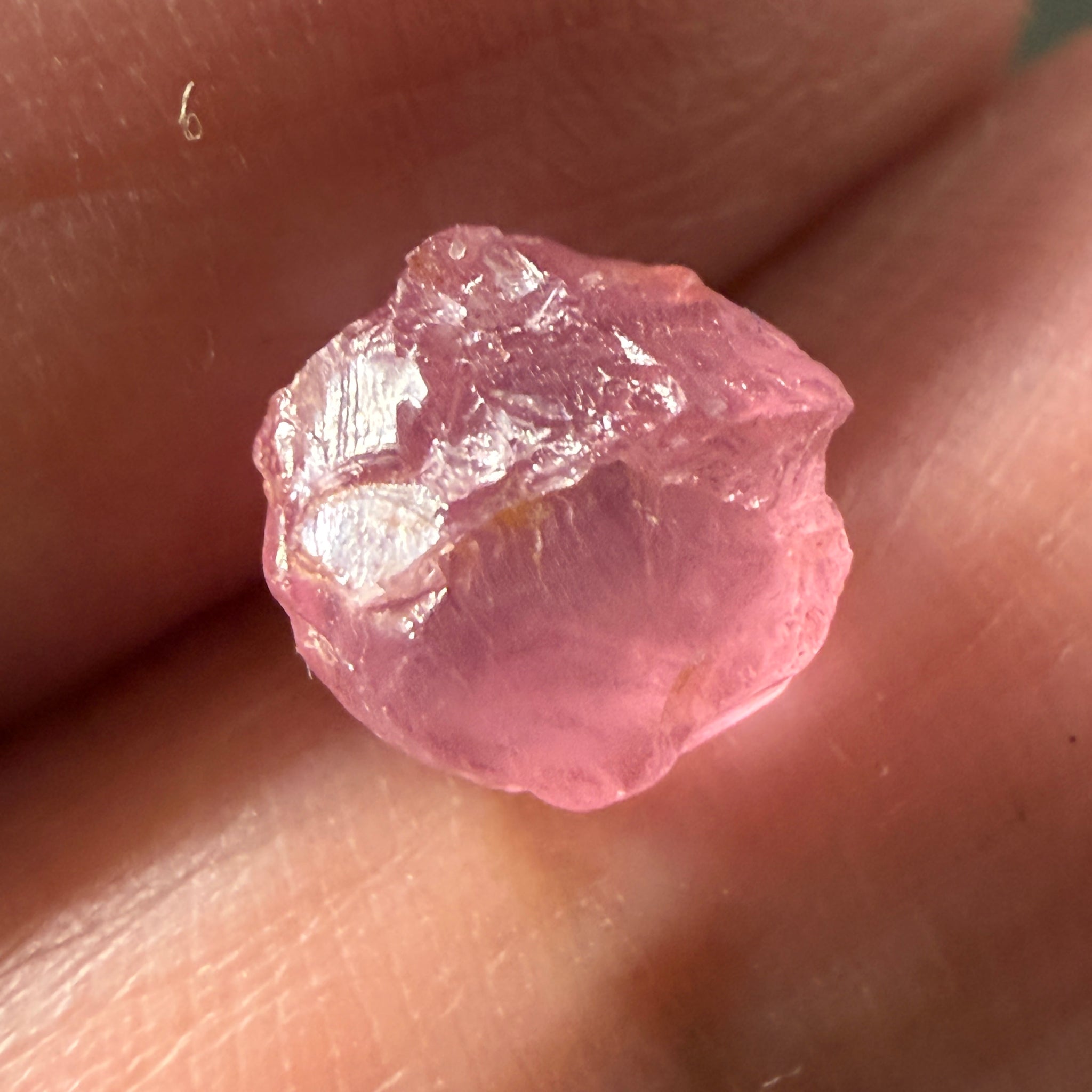 Pink Spinel, Sleepy Baby Pink Colour, 2.23ct, Tanzania, Untreated Unheated. No cracks, just silk giving a milky effect