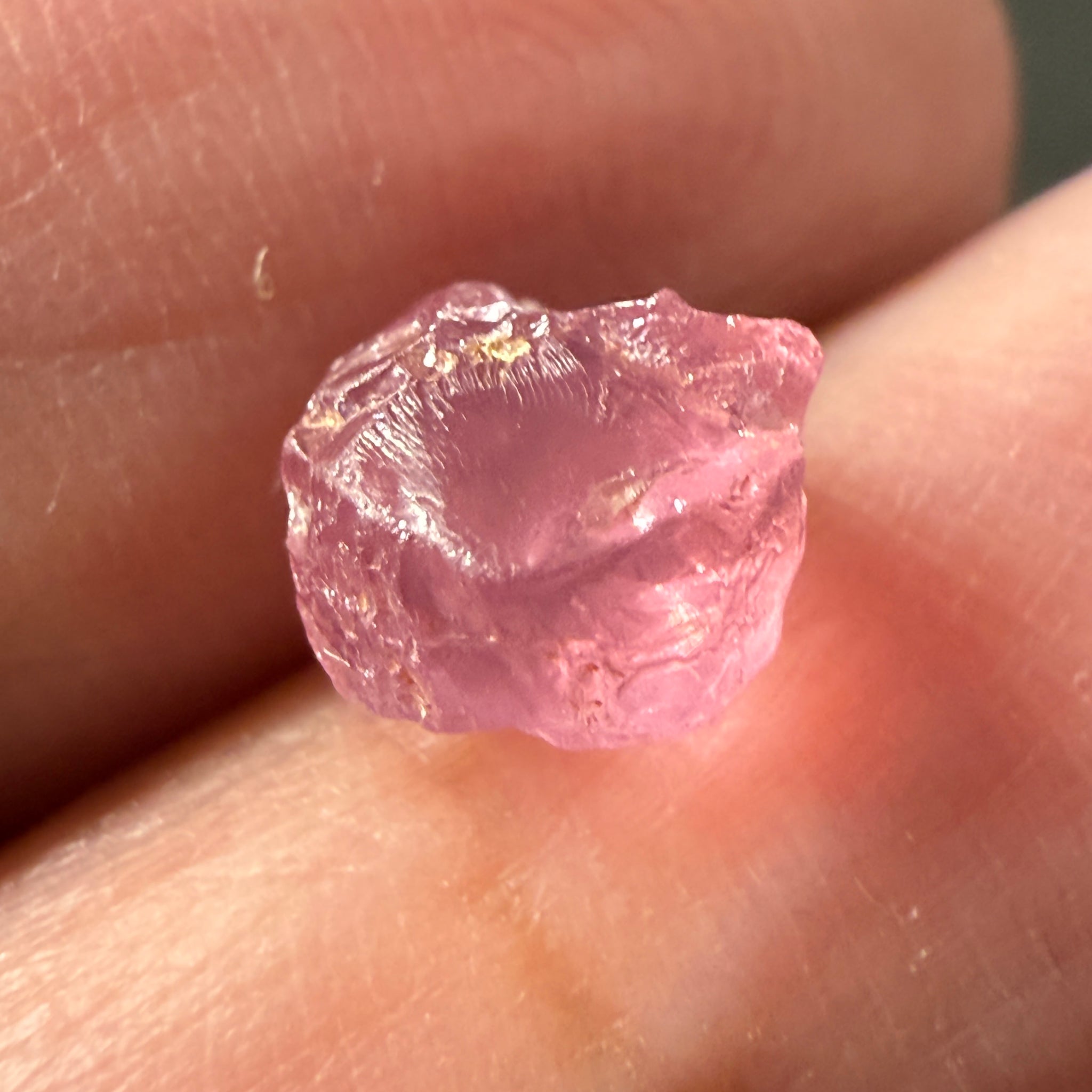 Pink Spinel, Sleepy Baby Pink Colour, 2.23ct, Tanzania, Untreated Unheated. No cracks, just silk giving a milky effect