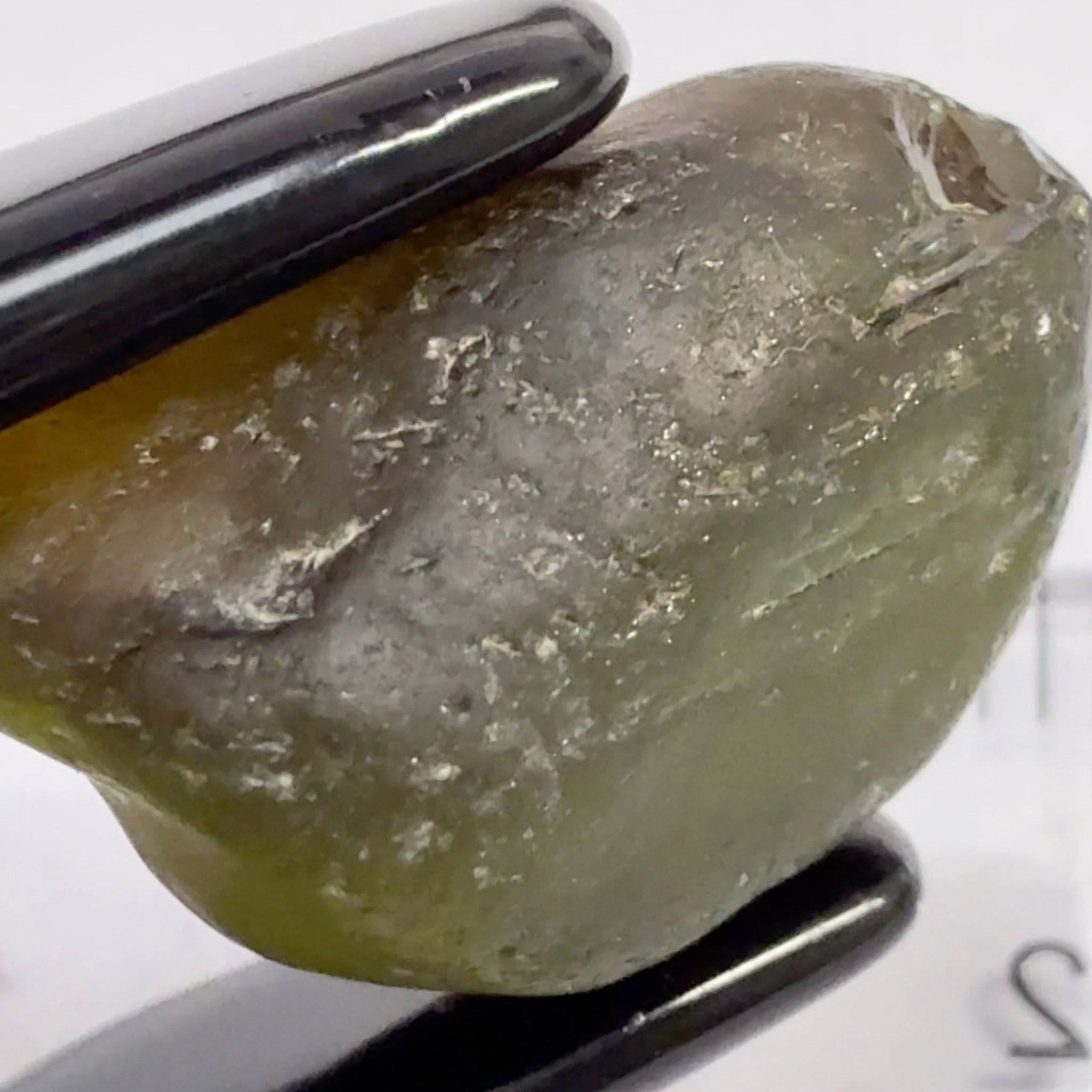 Dark Tourmaline, Tanzania, 11.96ct, Untreated Unheated, very dark, see all pics, spots on the outside skin, will come off on preforming, rest vvs-if