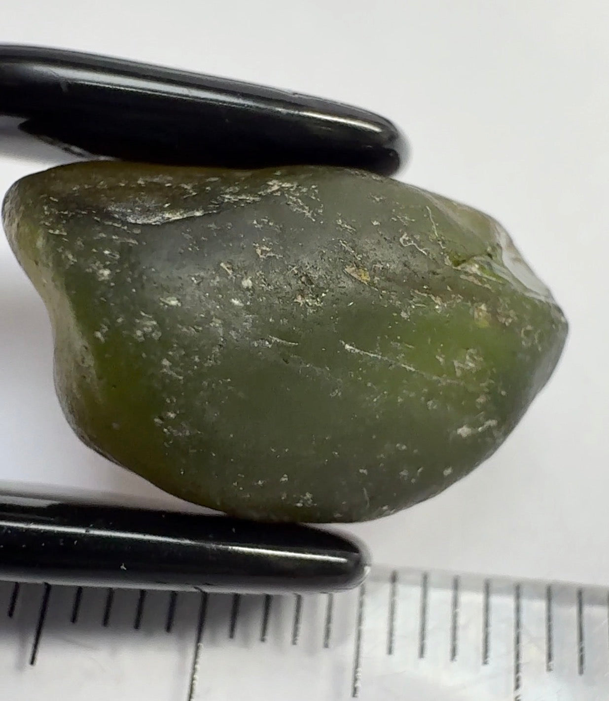 Dark Tourmaline, Tanzania, 11.96ct, Untreated Unheated, very dark, see all pics, spots on the outside skin, will come off on preforming, rest vvs-if