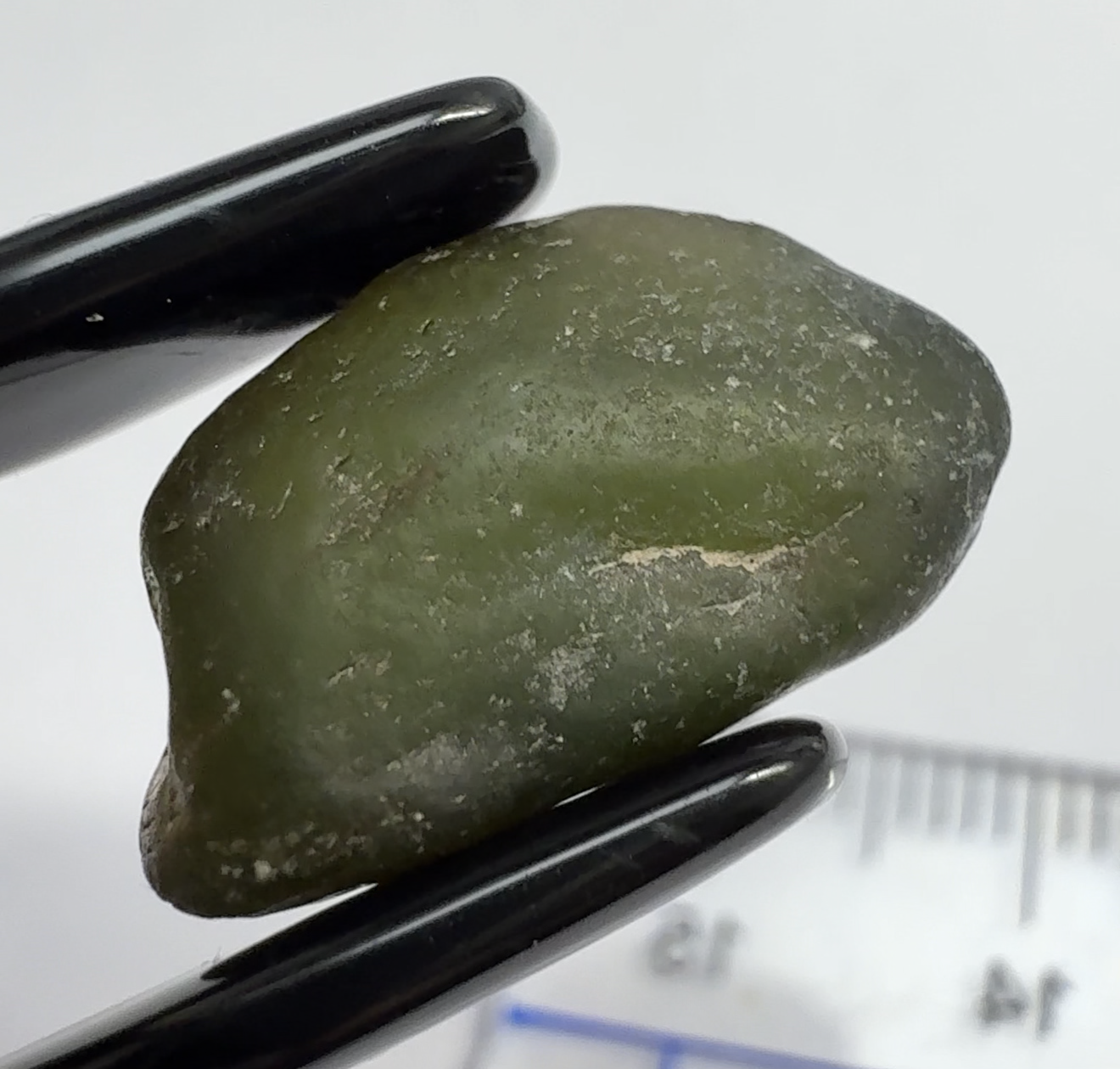 Dark Tourmaline, Tanzania, 11.96ct, Untreated Unheated, very dark, see all pics, spots on the outside skin, will come off on preforming, rest vvs-if