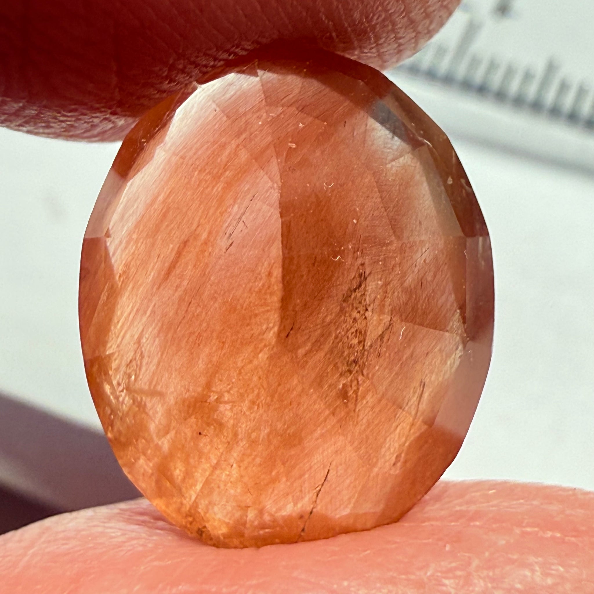 Red Scapolite, 8.47ct, Tanzania, Untreated Unheated, very rare, red under uv