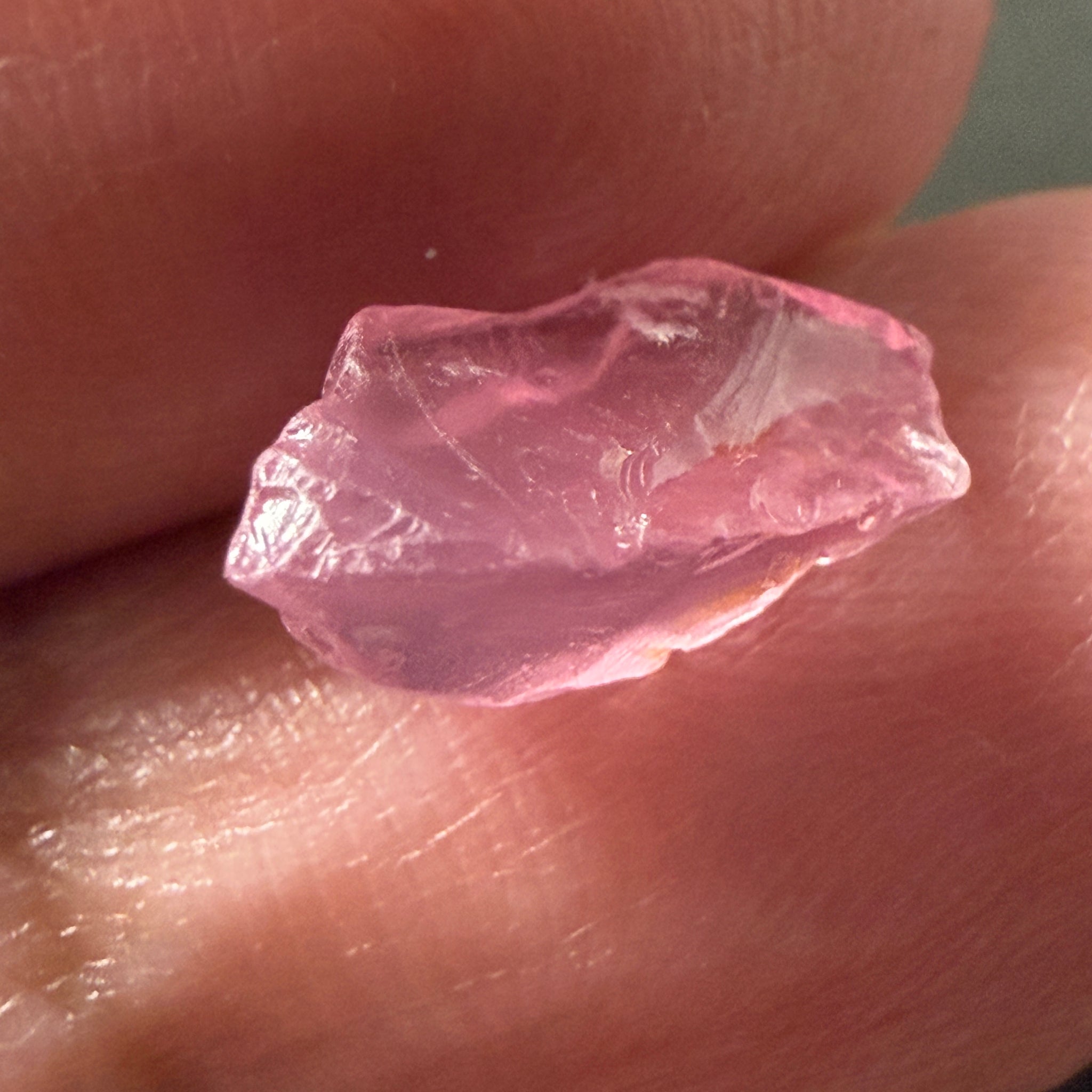 Pink Spinel, Sleepy Baby Pink Colour, 2.70ct, Tanzania, Untreated Unheated. No cracks, just silk giving a milky effect, see shape