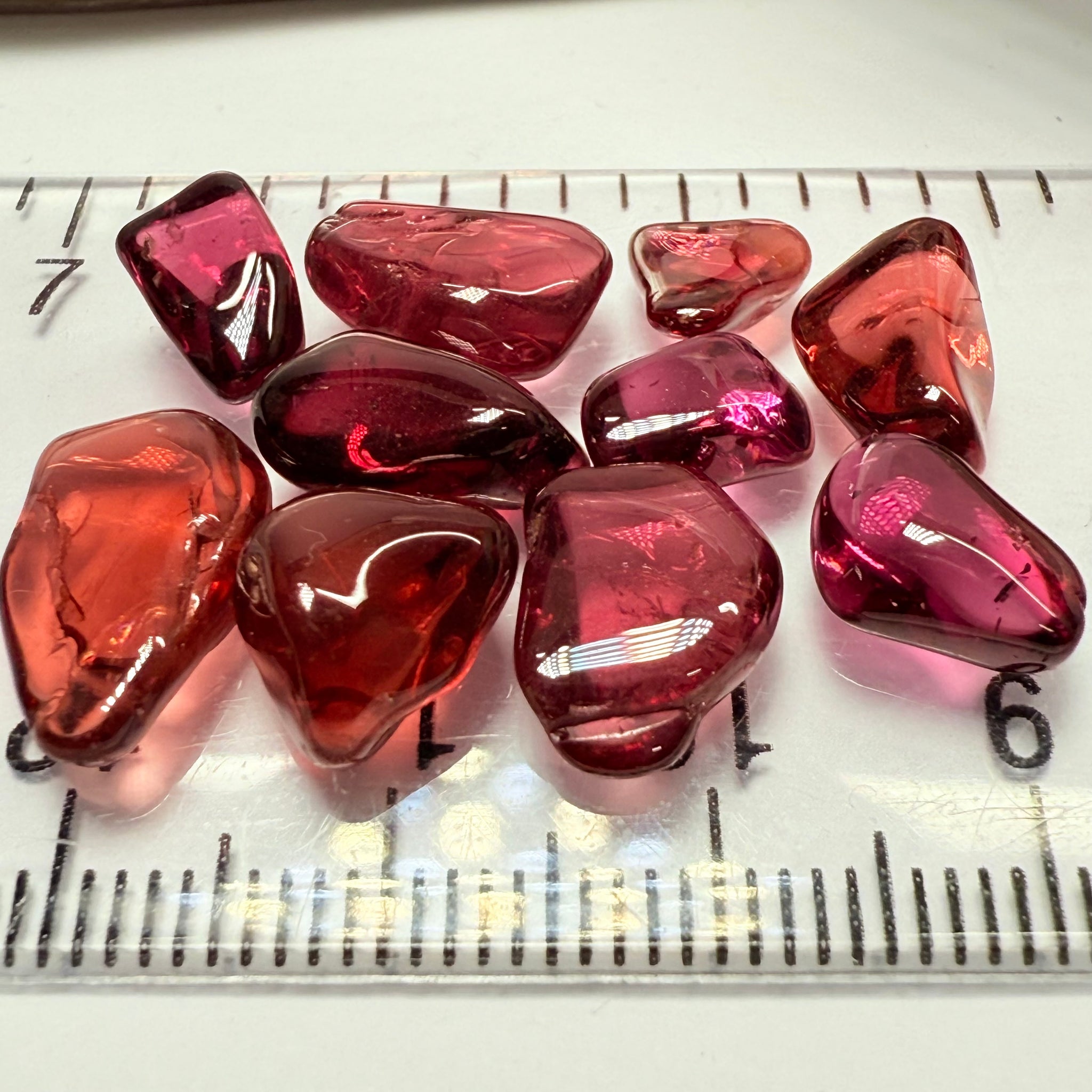 Mix Tanzanian Garnet Lot, Freeform Cabochons, 33.98ct, from multiple areas in Tanzania, Untreated Unheated, great for designers getting creative, very high polish, excellent transparency. 10 pc lot,3.3ct av.