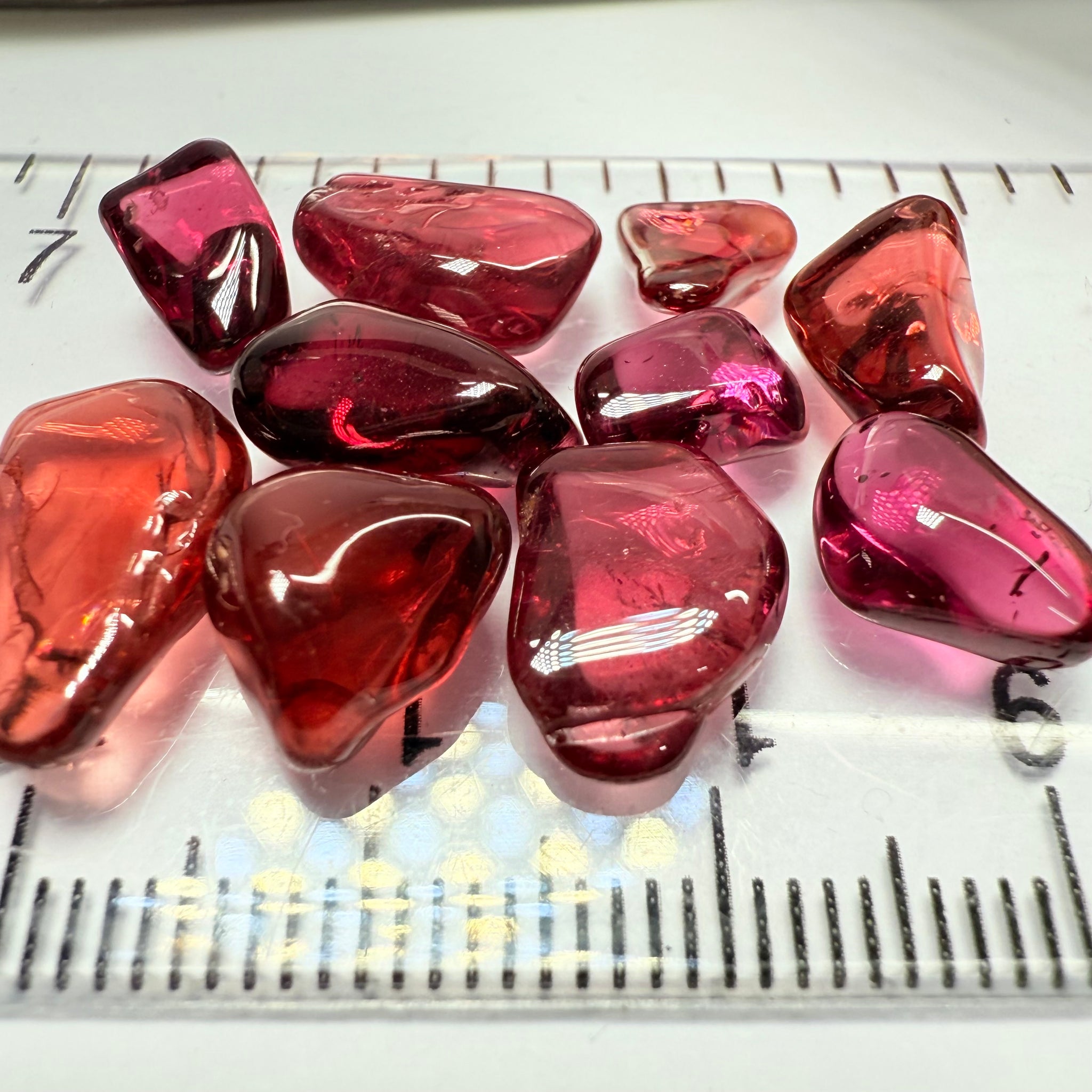 Mix Tanzanian Garnet Lot, Freeform Cabochons, 33.98ct, from multiple areas in Tanzania, Untreated Unheated, great for designers getting creative, very high polish, excellent transparency. 10 pc lot,3.3ct av.