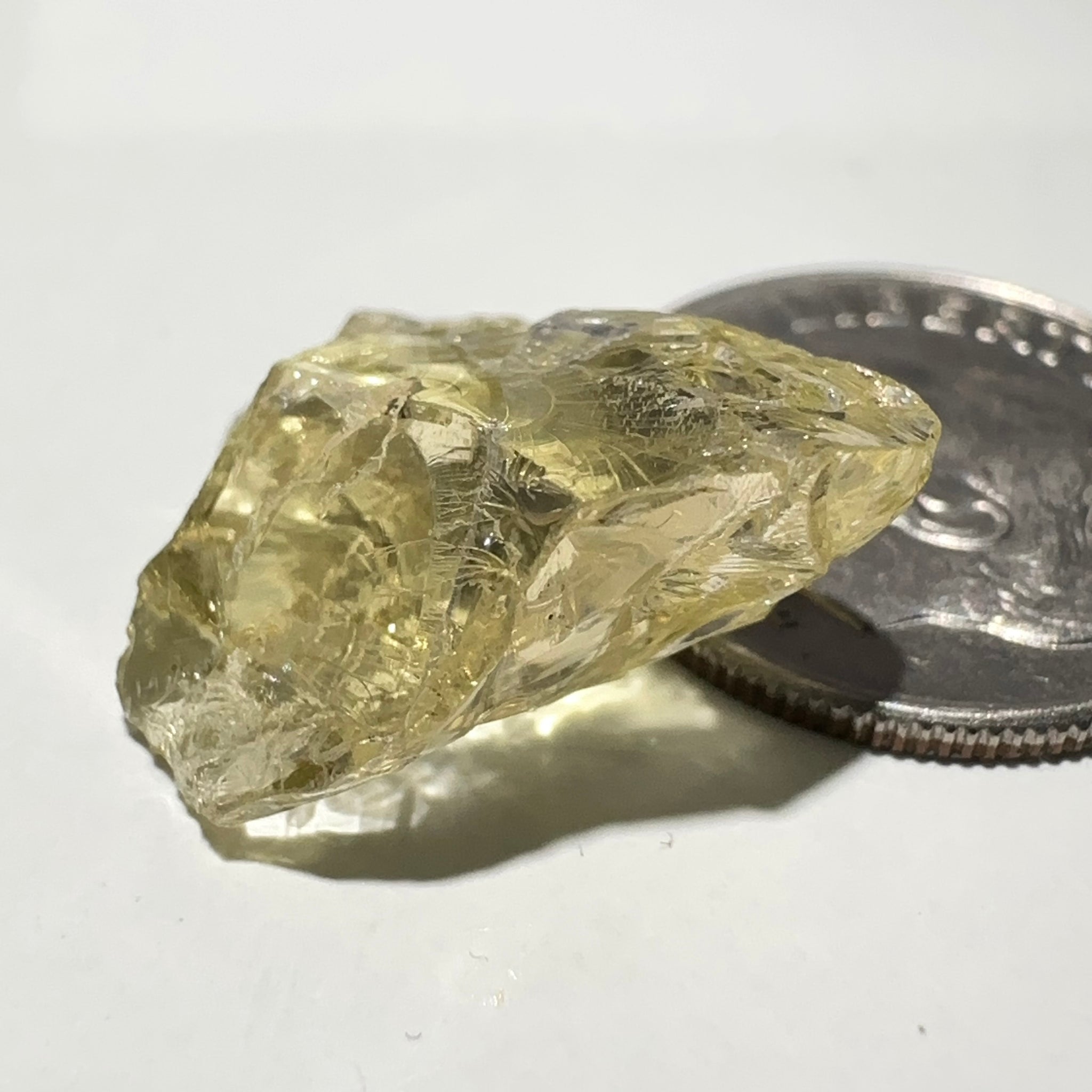 Heliodor, 8.19ct, Tanzania, Unheated Untreated, flattish shape, slightly Included
