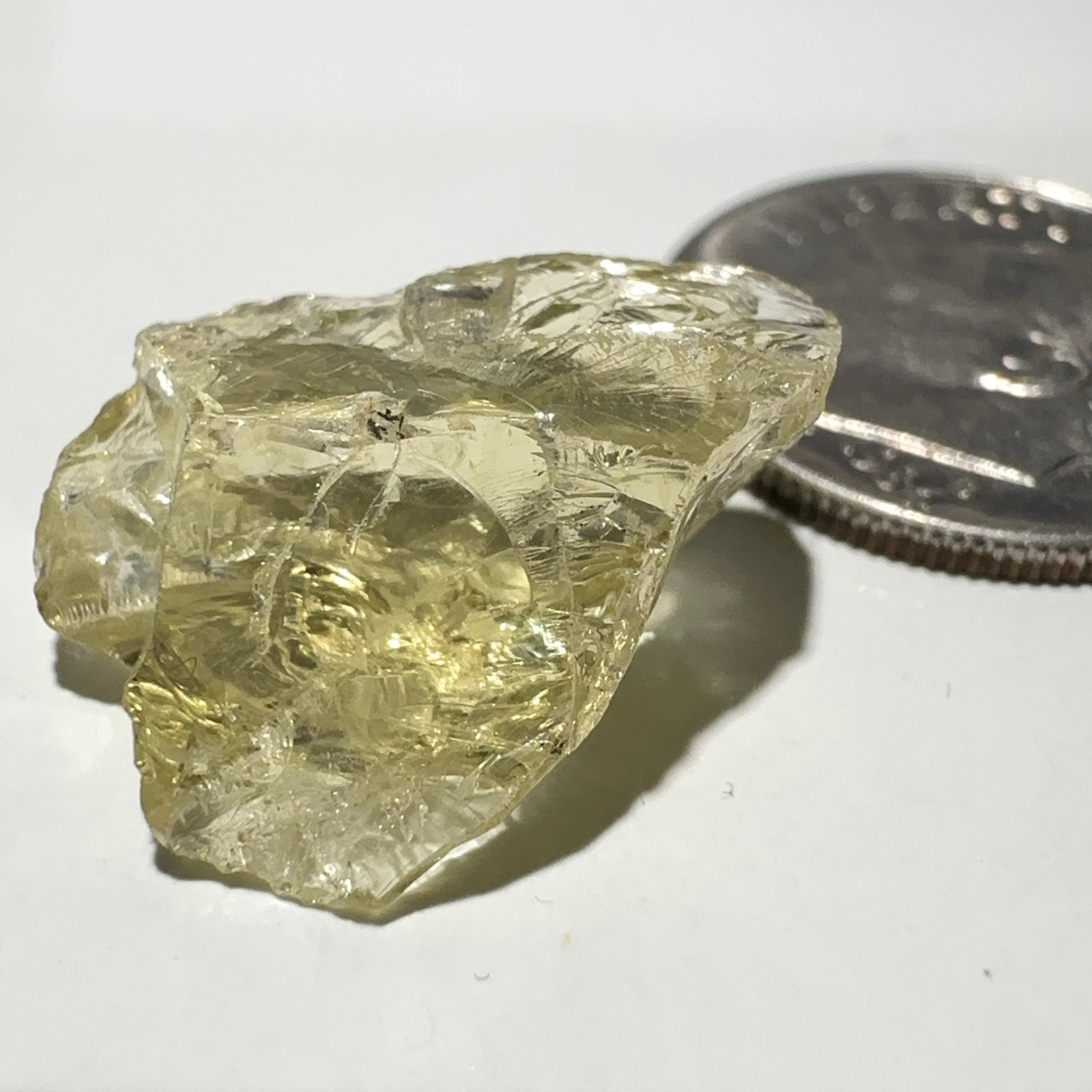 Heliodor, 8.19ct, Tanzania, Unheated Untreated, flattish shape, slightly Included