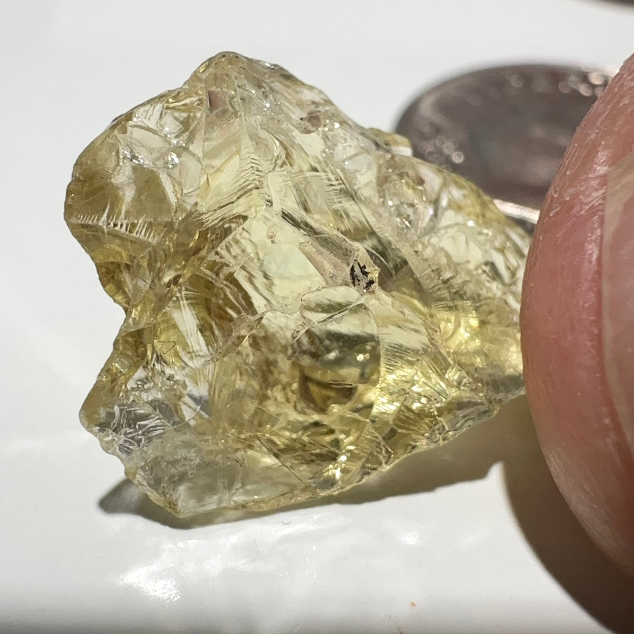 Heliodor, 8.19ct, Tanzania, Unheated Untreated, flattish shape, slightly Included