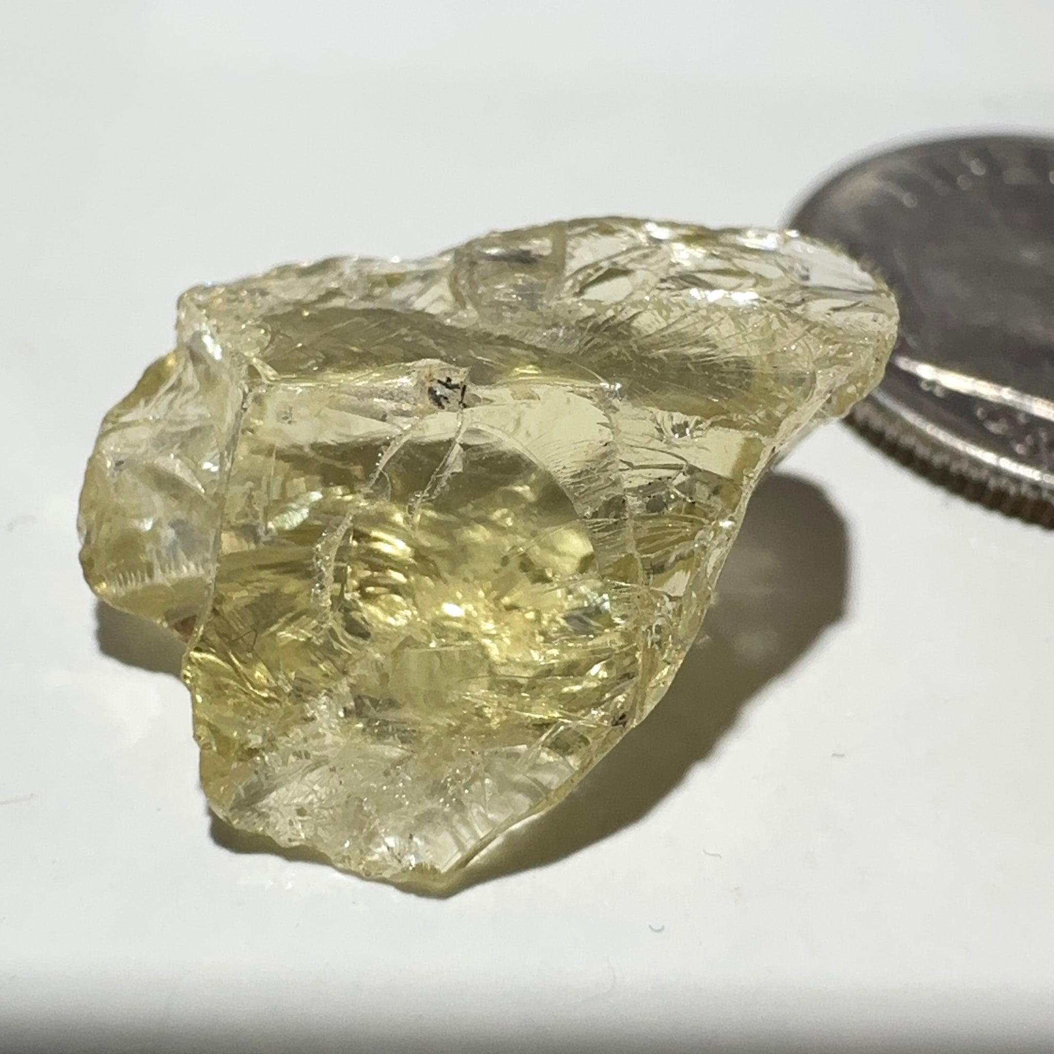Heliodor, 8.19ct, Tanzania, Unheated Untreated, flattish shape, slightly Included