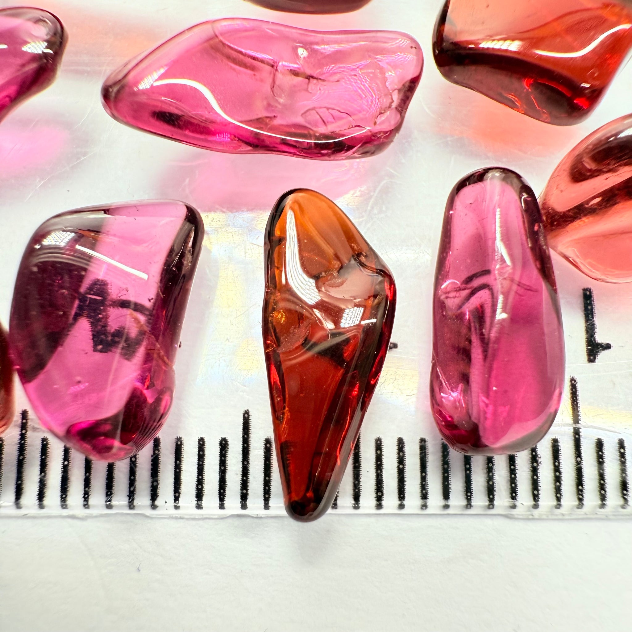 Mix Tanzanian Garnet Lot, Freeform Cabochons, 31.67ct, from multiple areas in Tanzania, Untreated Unheated, great for designers getting creative, very high polish, excellent transparency. 10 pc lot, 3.1ct av.