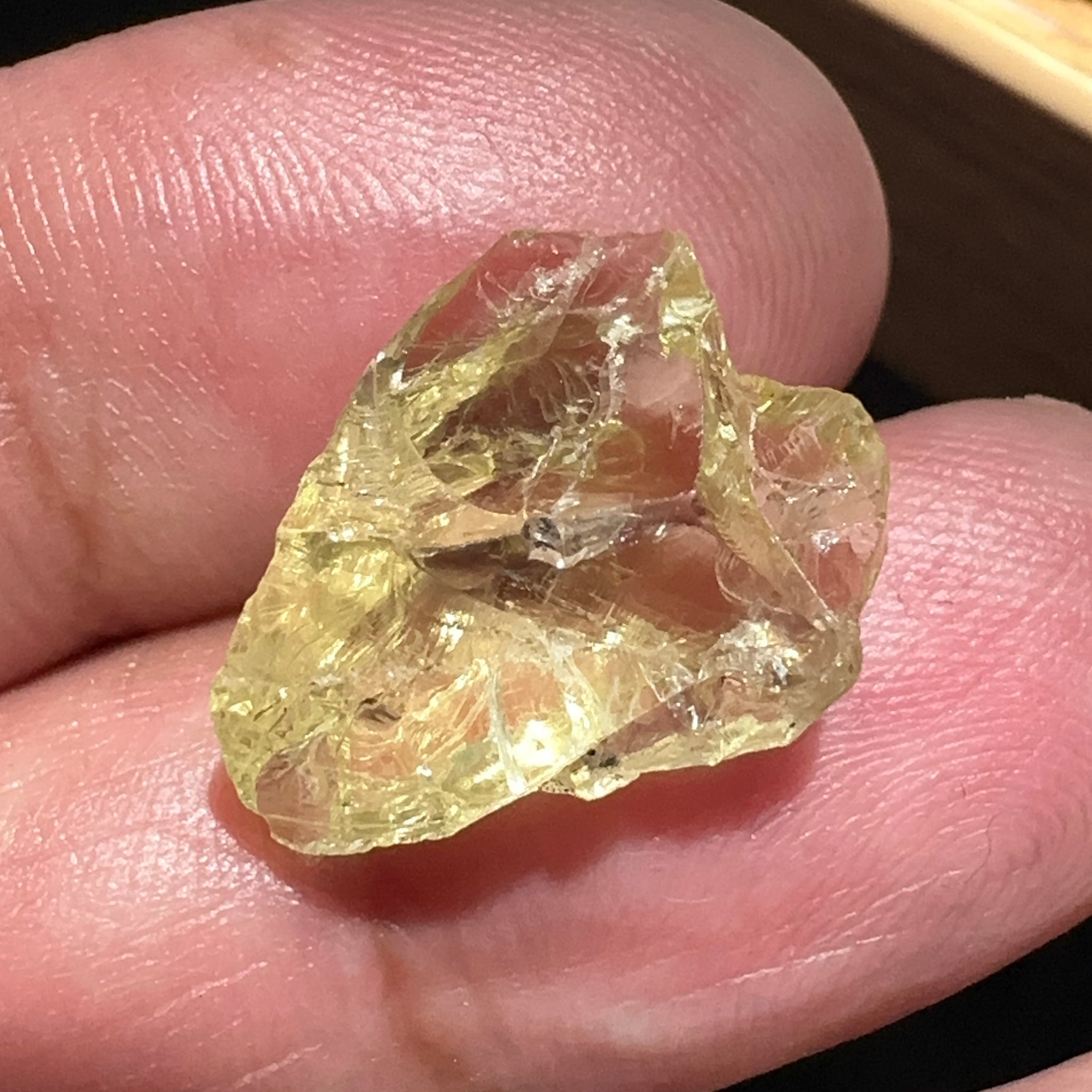 Heliodor, 8.19ct, Tanzania, Unheated Untreated, flattish shape, slightly Included