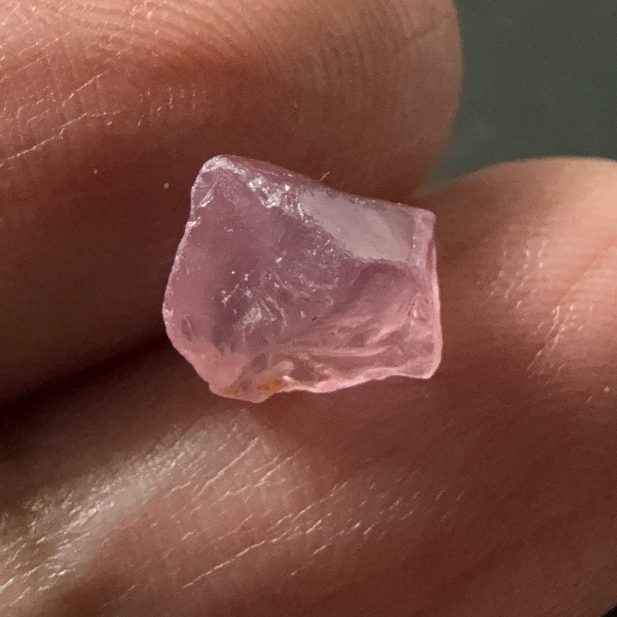 Pink Spinel, Sleepy Baby Pink Colour, 2.34ct, Tanzania, Untreated Unheated. No cracks, just silk giving a milky effect