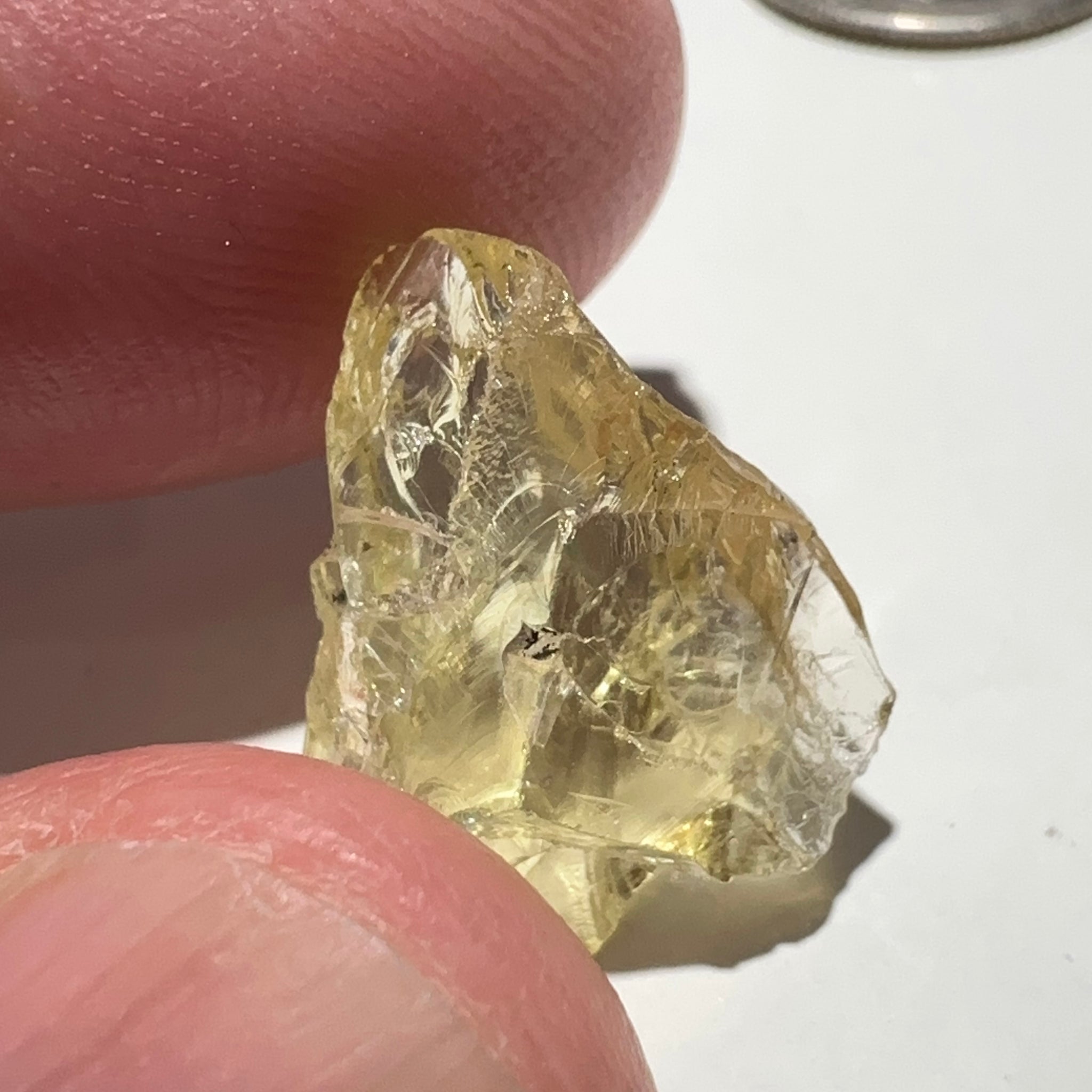 Heliodor, 8.19ct, Tanzania, Unheated Untreated, flattish shape, slightly Included