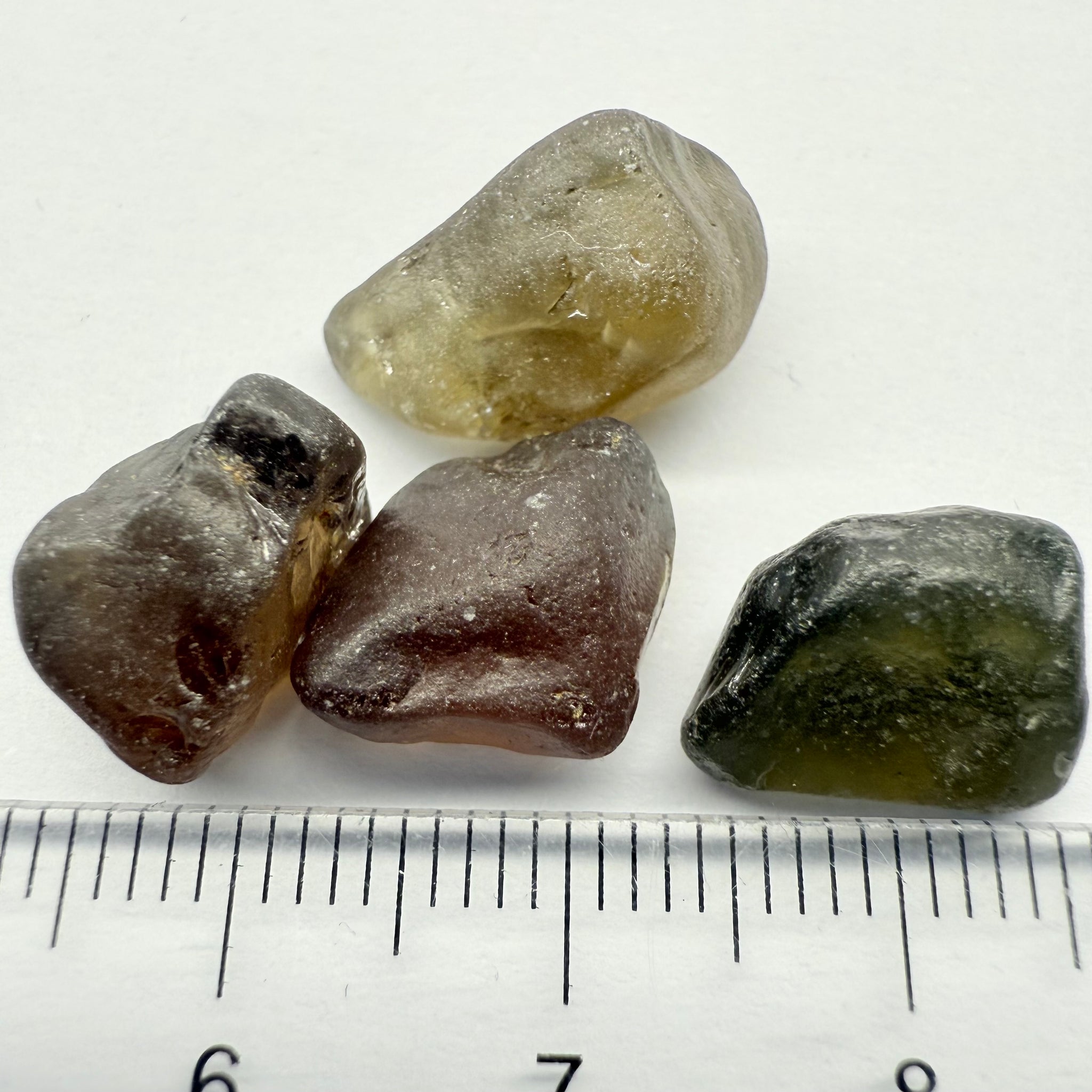 Zircon lot, 41.73ct, Tunduru, Tanzania, Untreated Unheated, slight spots in some areas, one needs to be sliced, 9.69ct-11.89ct