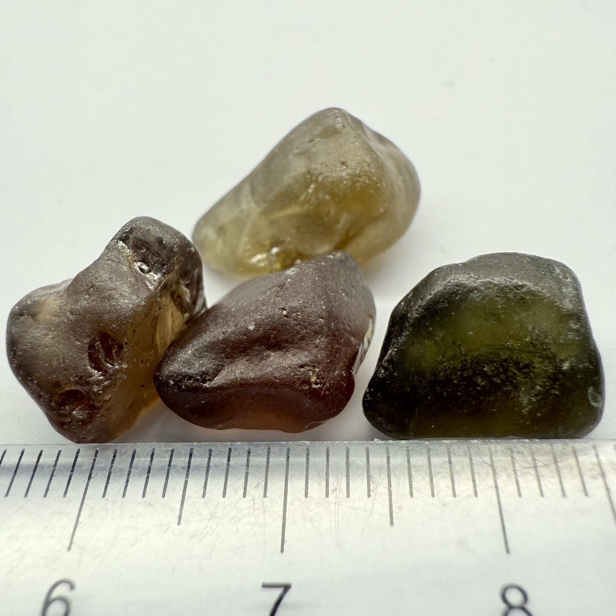 Zircon lot, 41.73ct, Tunduru, Tanzania, Untreated Unheated, slight spots in some areas, one needs to be sliced, 9.69ct-11.89ct