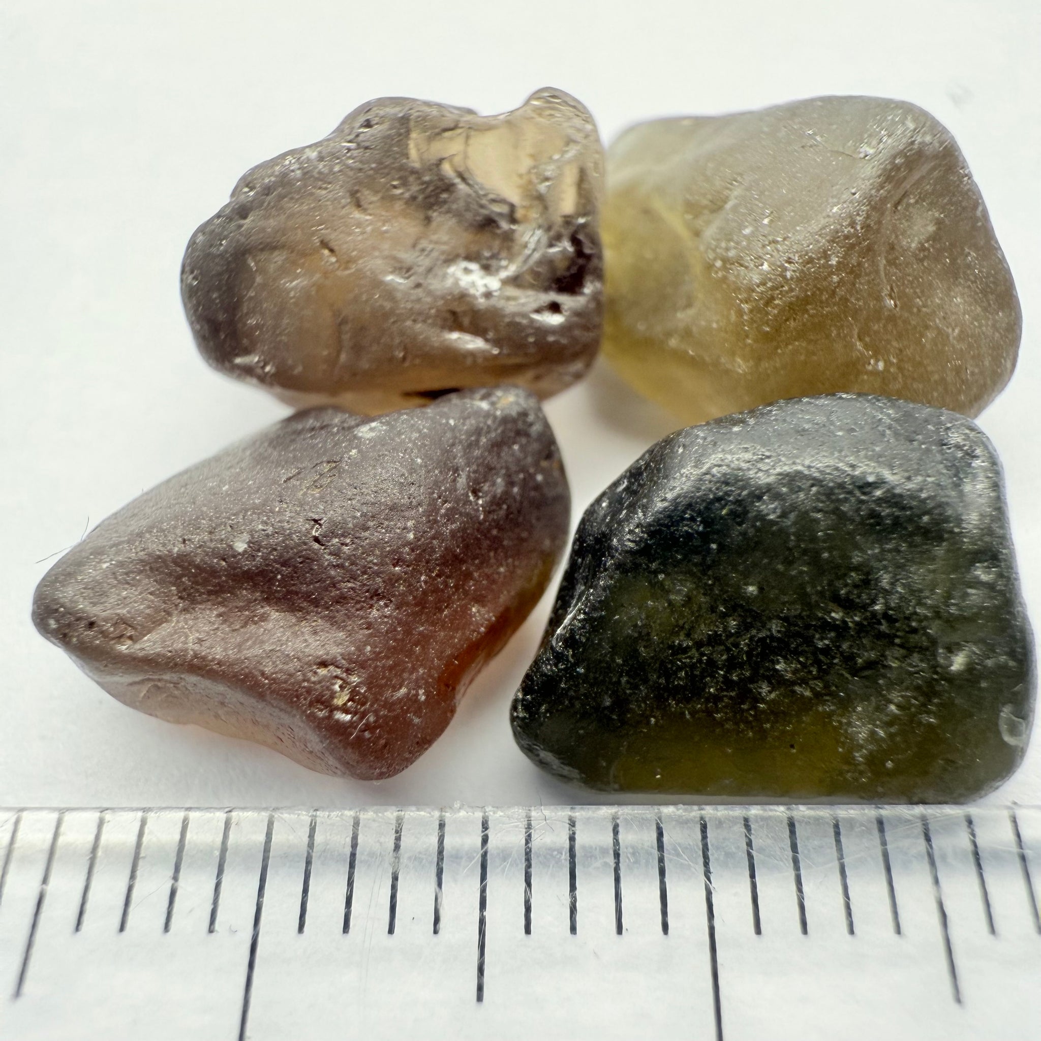 Zircon lot, 41.73ct, Tunduru, Tanzania, Untreated Unheated, slight spots in some areas, one needs to be sliced, 9.69ct-11.89ct