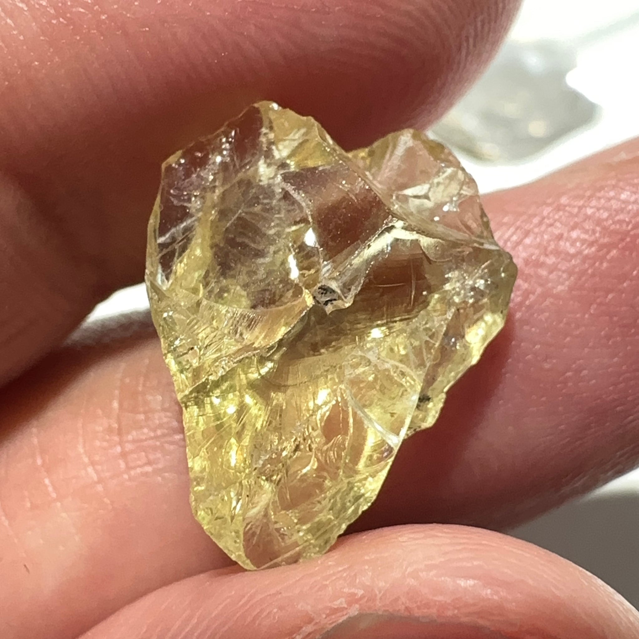 Heliodor, 8.19ct, Tanzania, Unheated Untreated, flattish shape, slightly Included