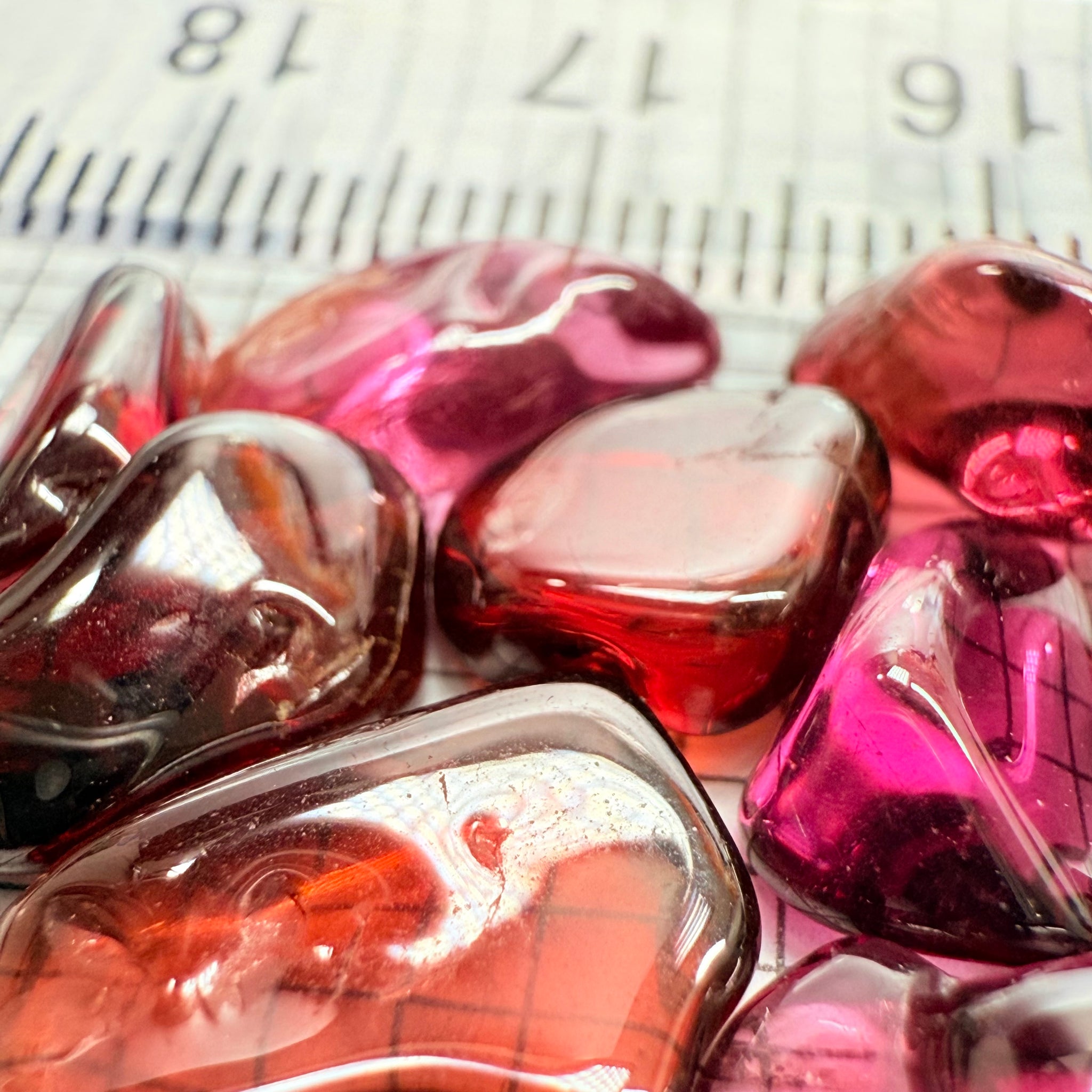 Mix Tanzanian Garnet Lot, Freeform Cabochons, 30.71ct, from multiple areas in Tanzania, Untreated Unheated, great for designers getting creative, very high polish, excellent transparency. 10 pc lot, 3.0ct av.