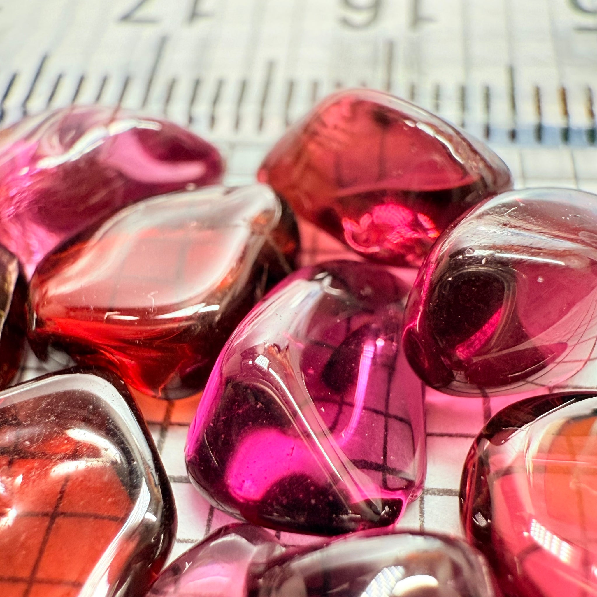 Mix Tanzanian Garnet Lot, Freeform Cabochons, 30.71ct, from multiple areas in Tanzania, Untreated Unheated, great for designers getting creative, very high polish, excellent transparency. 10 pc lot, 3.0ct av.