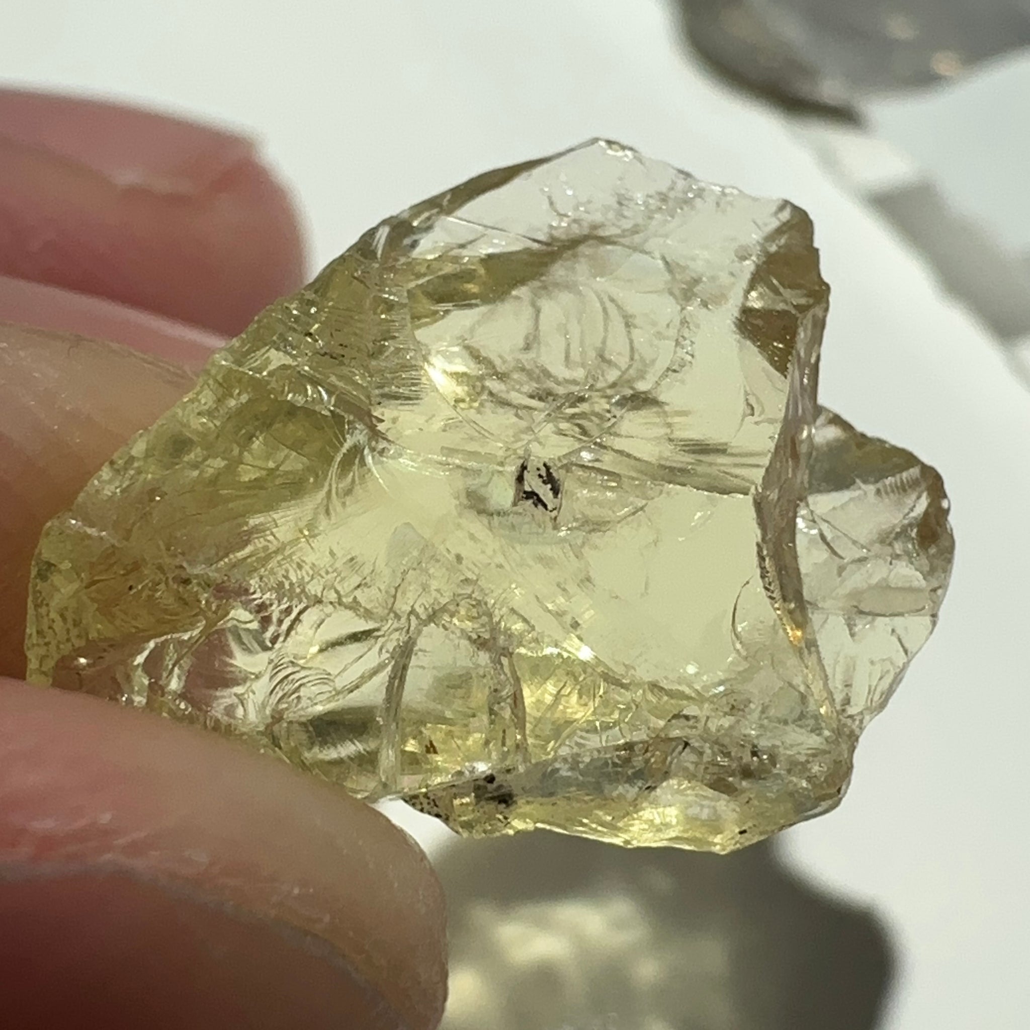 Heliodor, 8.19ct, Tanzania, Unheated Untreated, flattish shape, slightly Included