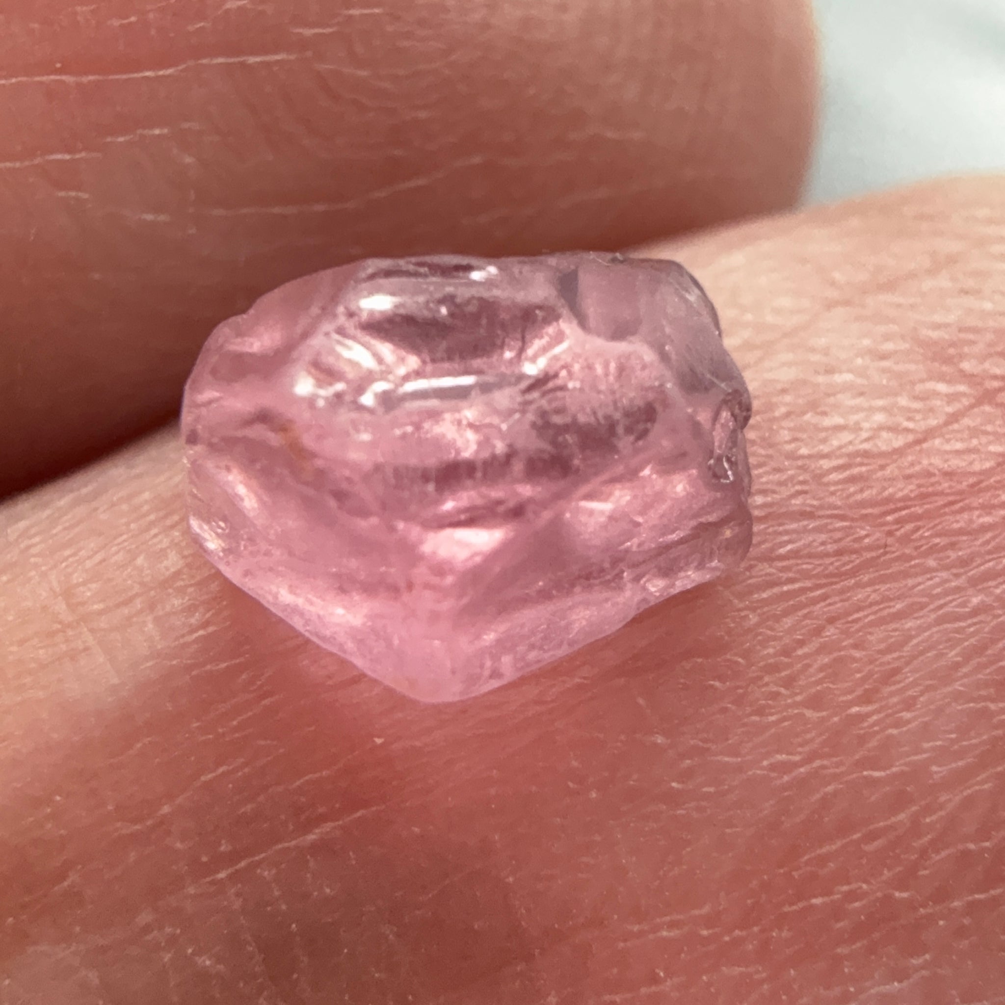 Pink Spinel, Sleepy Baby Pink Colour, 2.05ct, Tanzania, Untreated Unheated. No cracks, just silk giving a milky effect