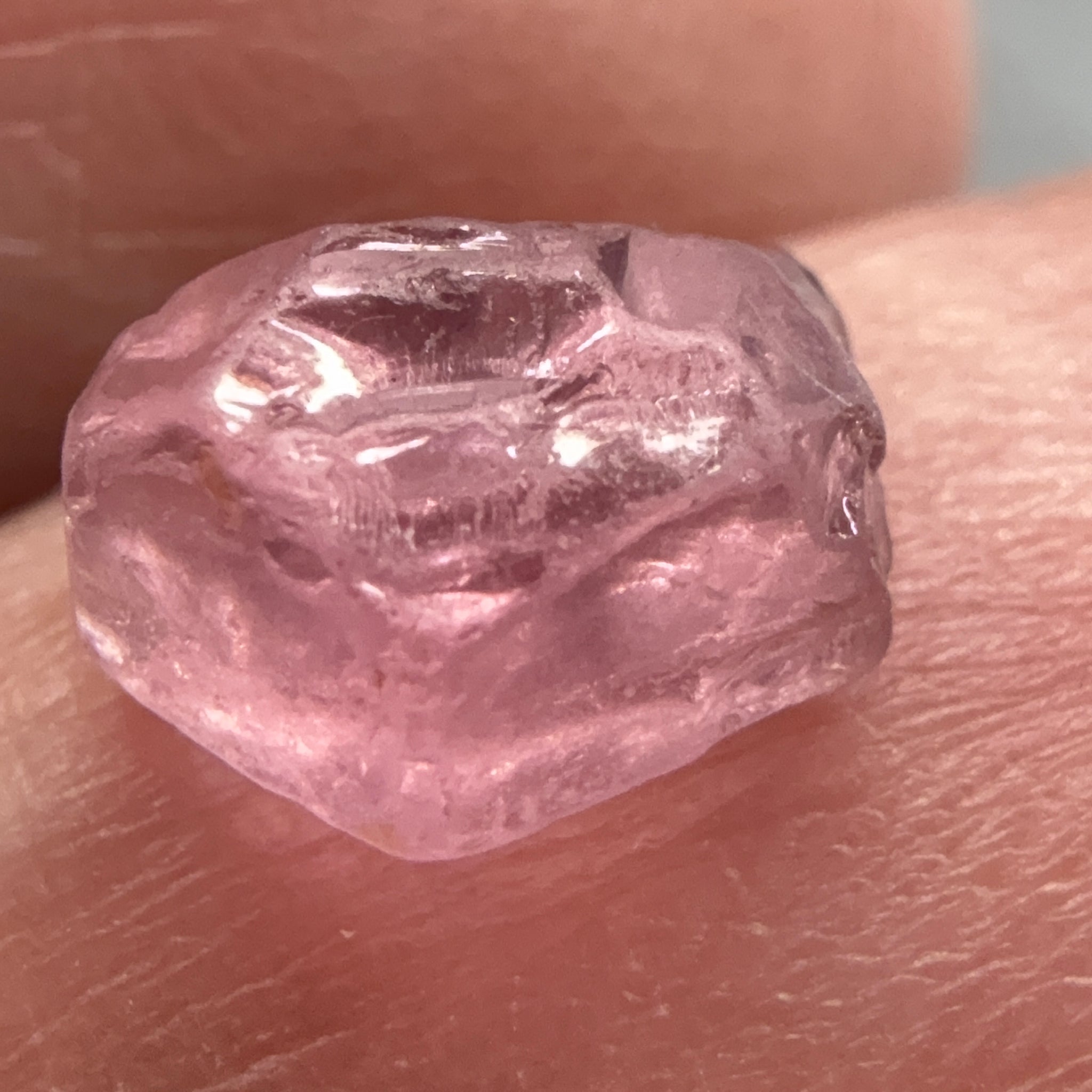 Pink Spinel, Sleepy Baby Pink Colour, 2.05ct, Tanzania, Untreated Unheated. No cracks, just silk giving a milky effect