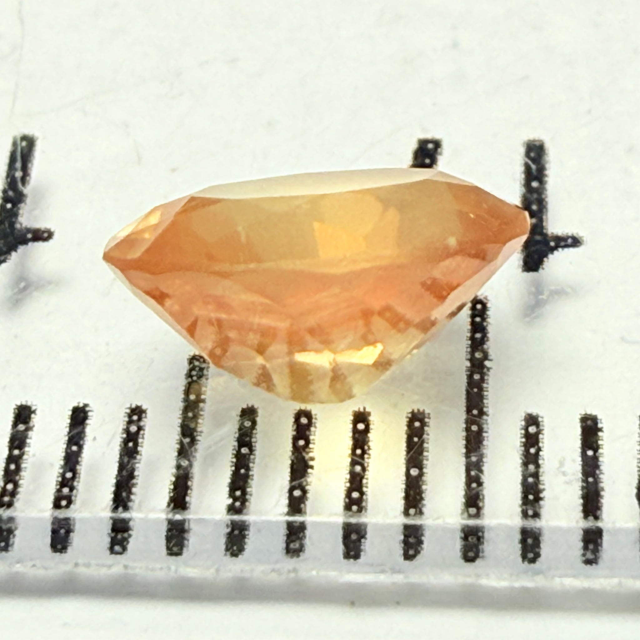 Yellow Sapphire, 1.28ct, Tanzania, silky, Untreated Unheated, culet slightly scratched, not noticeable face up, I have graded as native cut