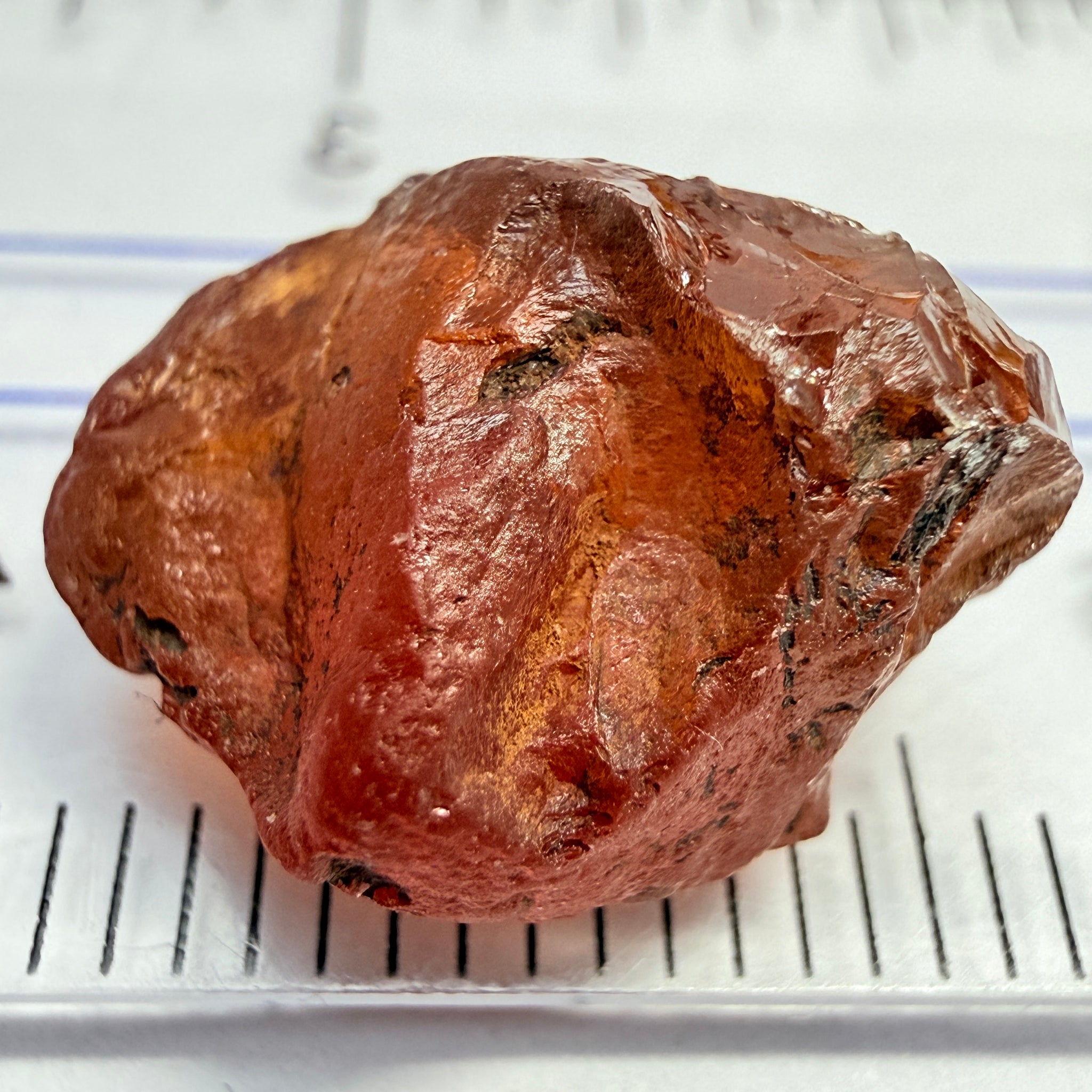 Malaya Garnet, 10.80ct, Tanzania, Untreated Unheated, no inclusions, slight silk but challenging shape to cut, see pics