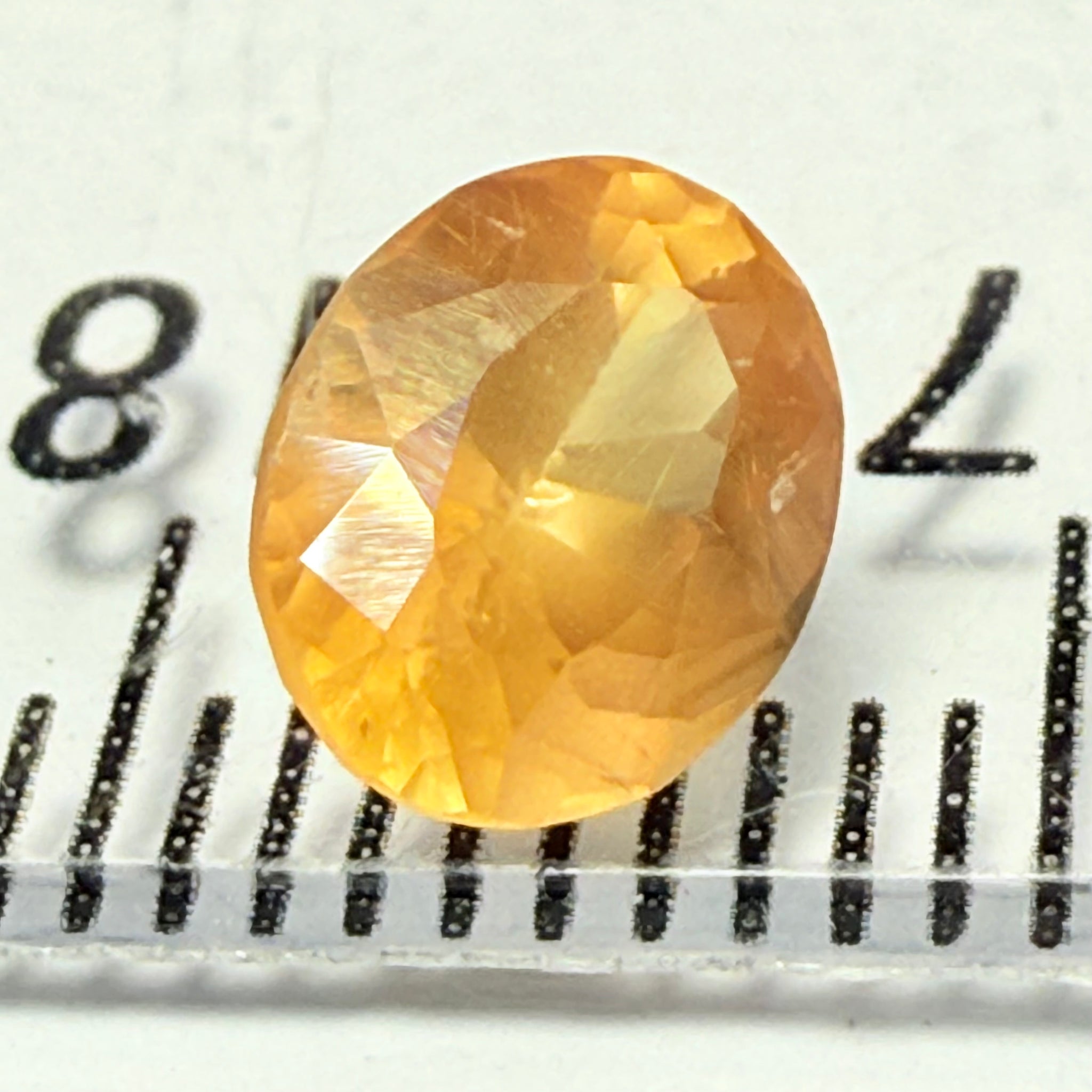 Yellow Sapphire, 1.28ct, Tanzania, silky, Untreated Unheated, culet slightly scratched, not noticeable face up, I have graded as native cut