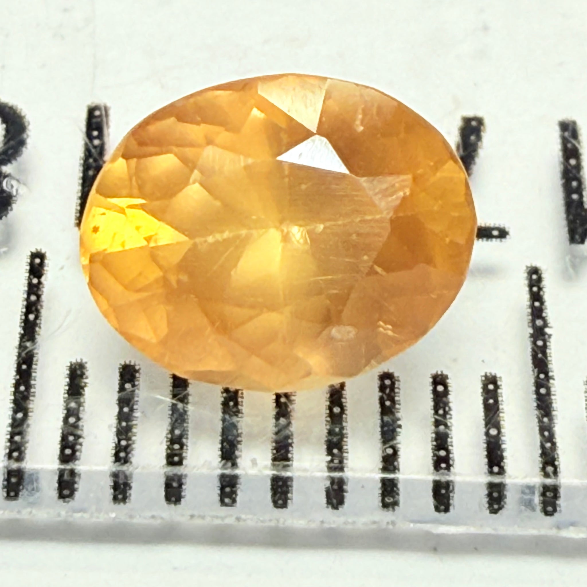 Yellow Sapphire, 1.28ct, Tanzania, silky, Untreated Unheated, culet slightly scratched, not noticeable face up, I have graded as native cut