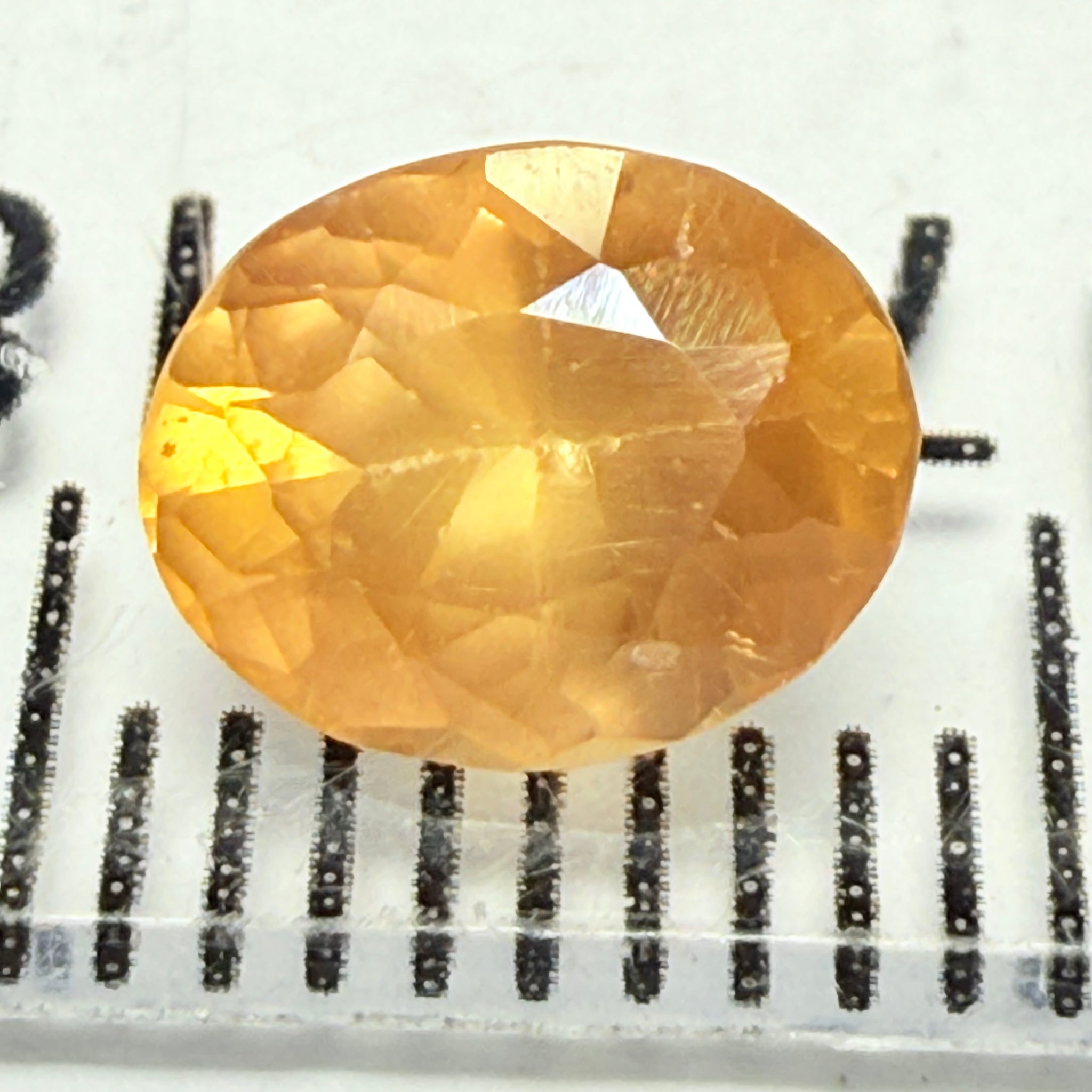 Yellow Sapphire, 1.28ct, Tanzania, silky, Untreated Unheated, culet slightly scratched, not noticeable face up, I have graded as native cut