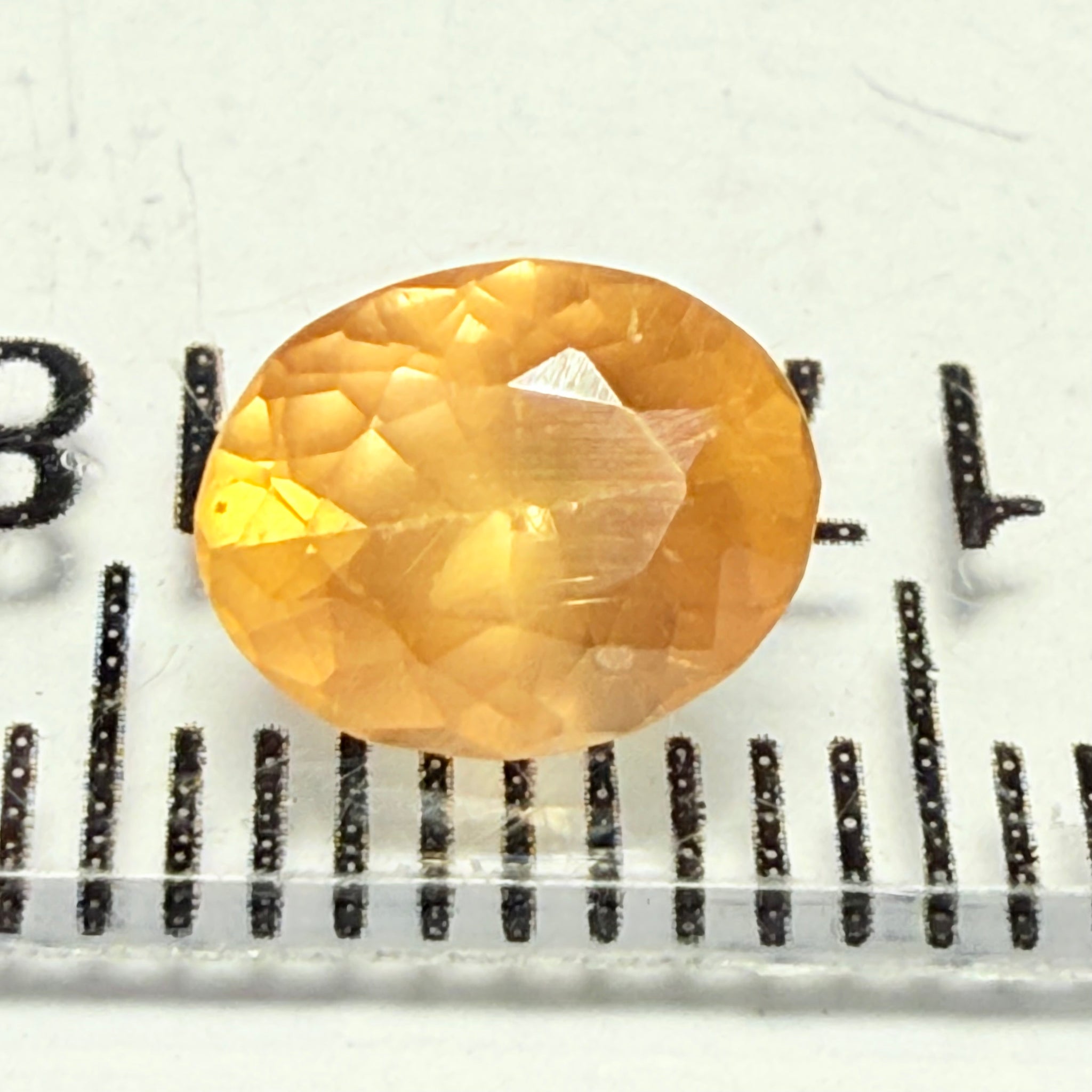 Yellow Sapphire, 1.28ct, Tanzania, silky, Untreated Unheated, culet slightly scratched, not noticeable face up, I have graded as native cut