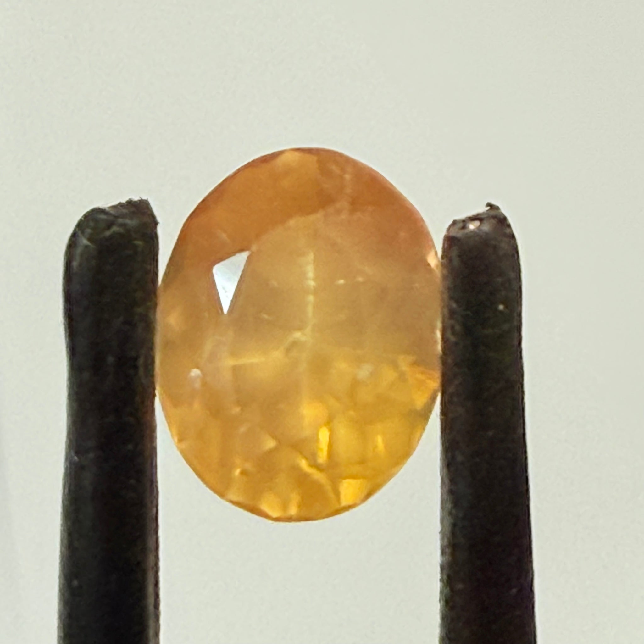 Yellow Sapphire, 1.28ct, Tanzania, silky, Untreated Unheated, culet slightly scratched, not noticeable face up, I have graded as native cut