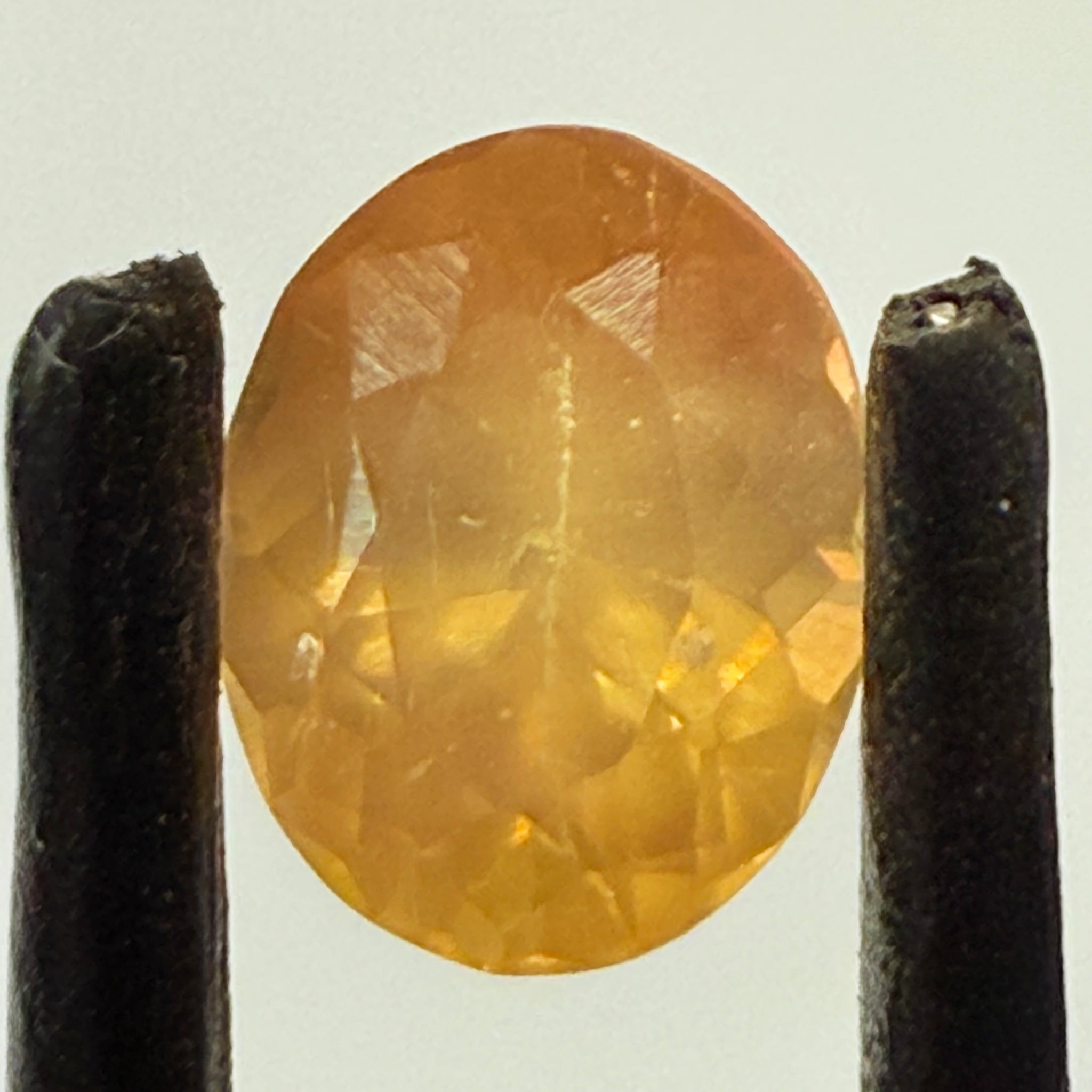 Yellow Sapphire, 1.28ct, Tanzania, silky, Untreated Unheated, culet slightly scratched, not noticeable face up, I have graded as native cut