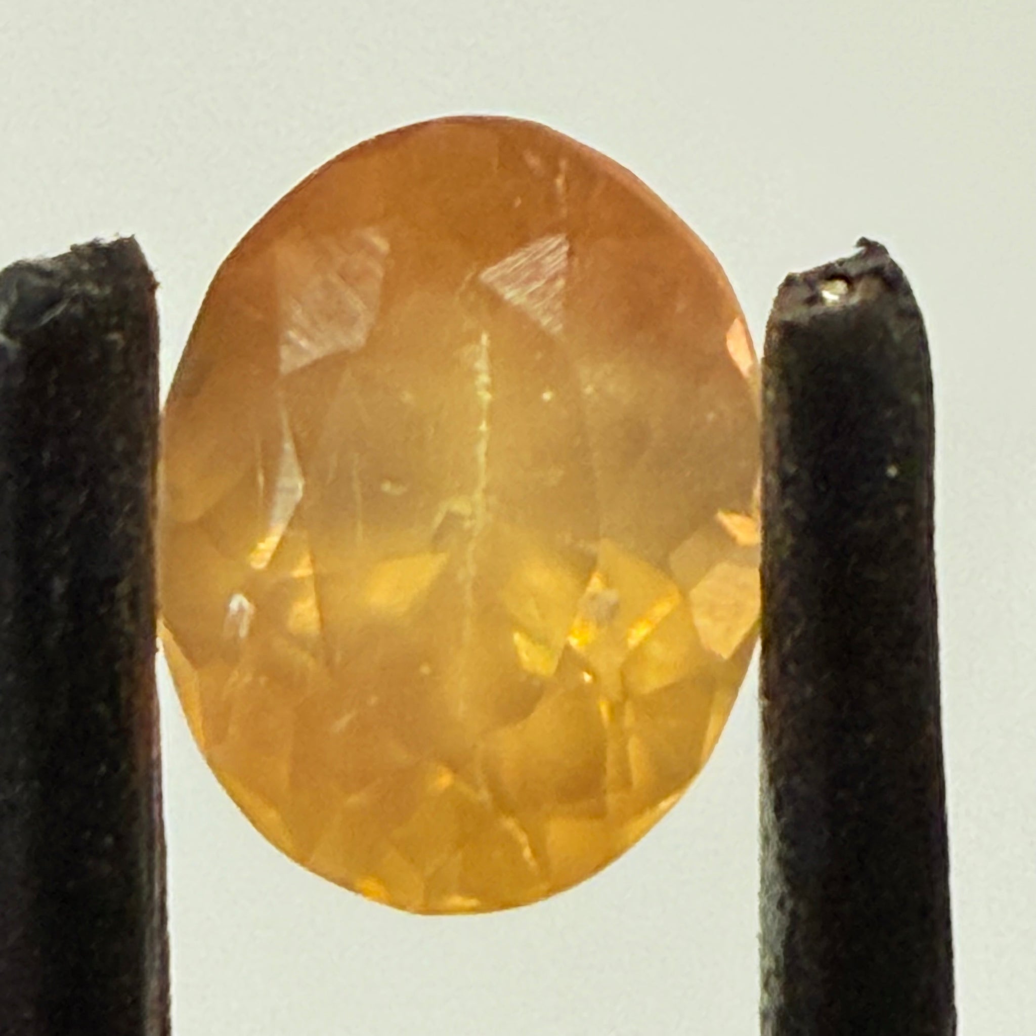 Yellow Sapphire, 1.28ct, Tanzania, silky, Untreated Unheated, culet slightly scratched, not noticeable face up, I have graded as native cut