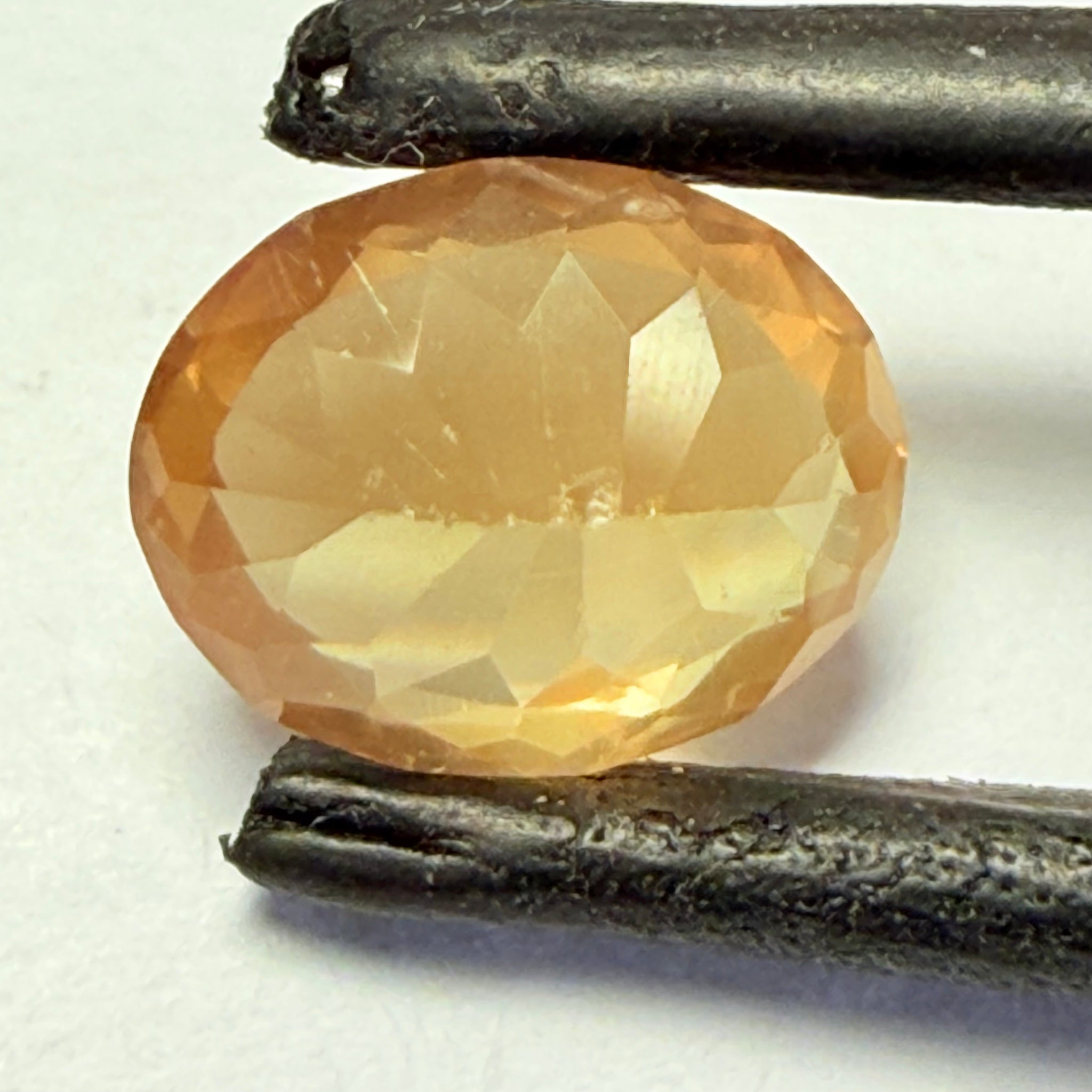 Yellow Sapphire, 1.28ct, Tanzania, silky, Untreated Unheated, culet slightly scratched, not noticeable face up, I have graded as native cut